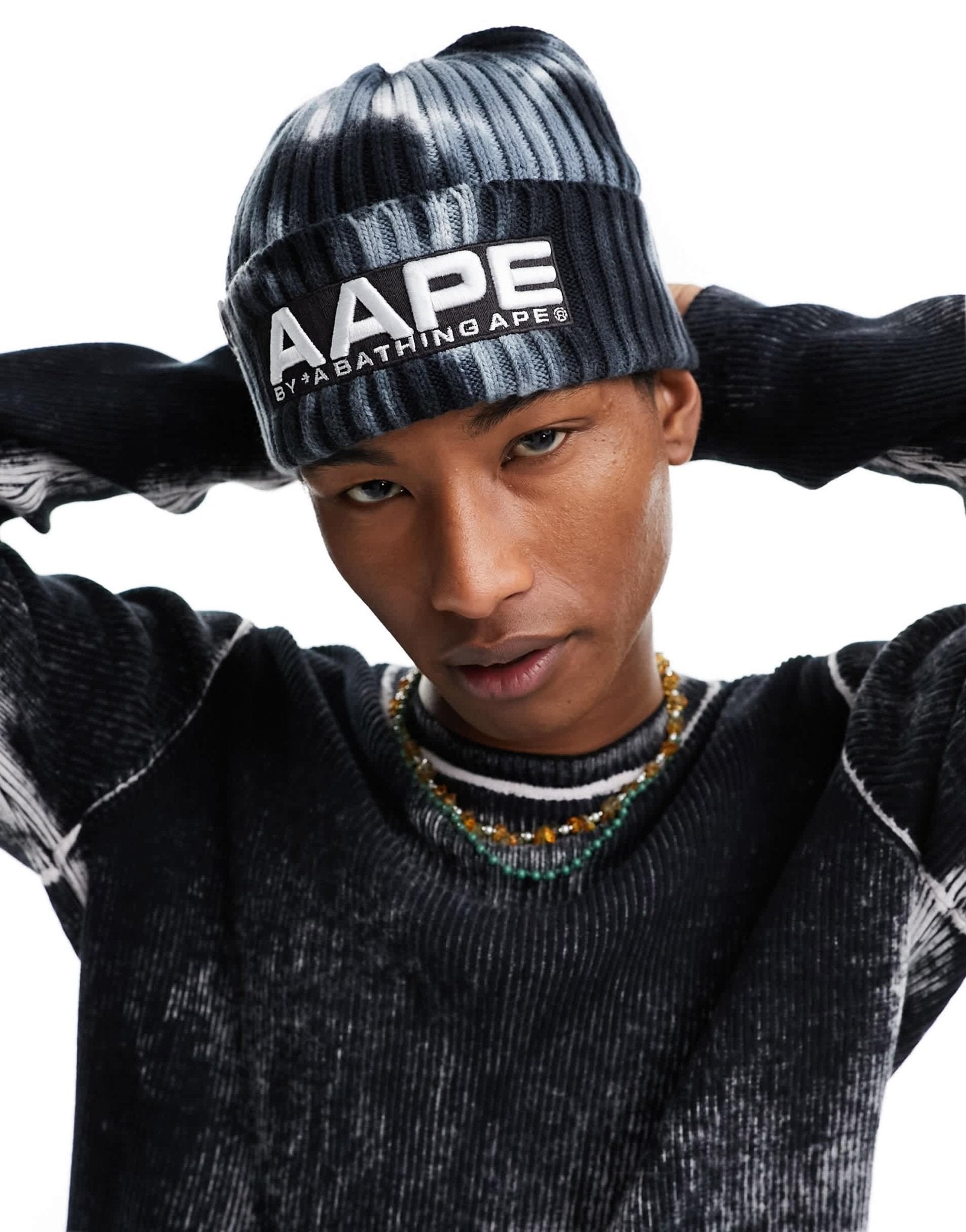 Aape By A Bathing Ape ribbed beanie in grey - ASOS Sample Sale EU Store