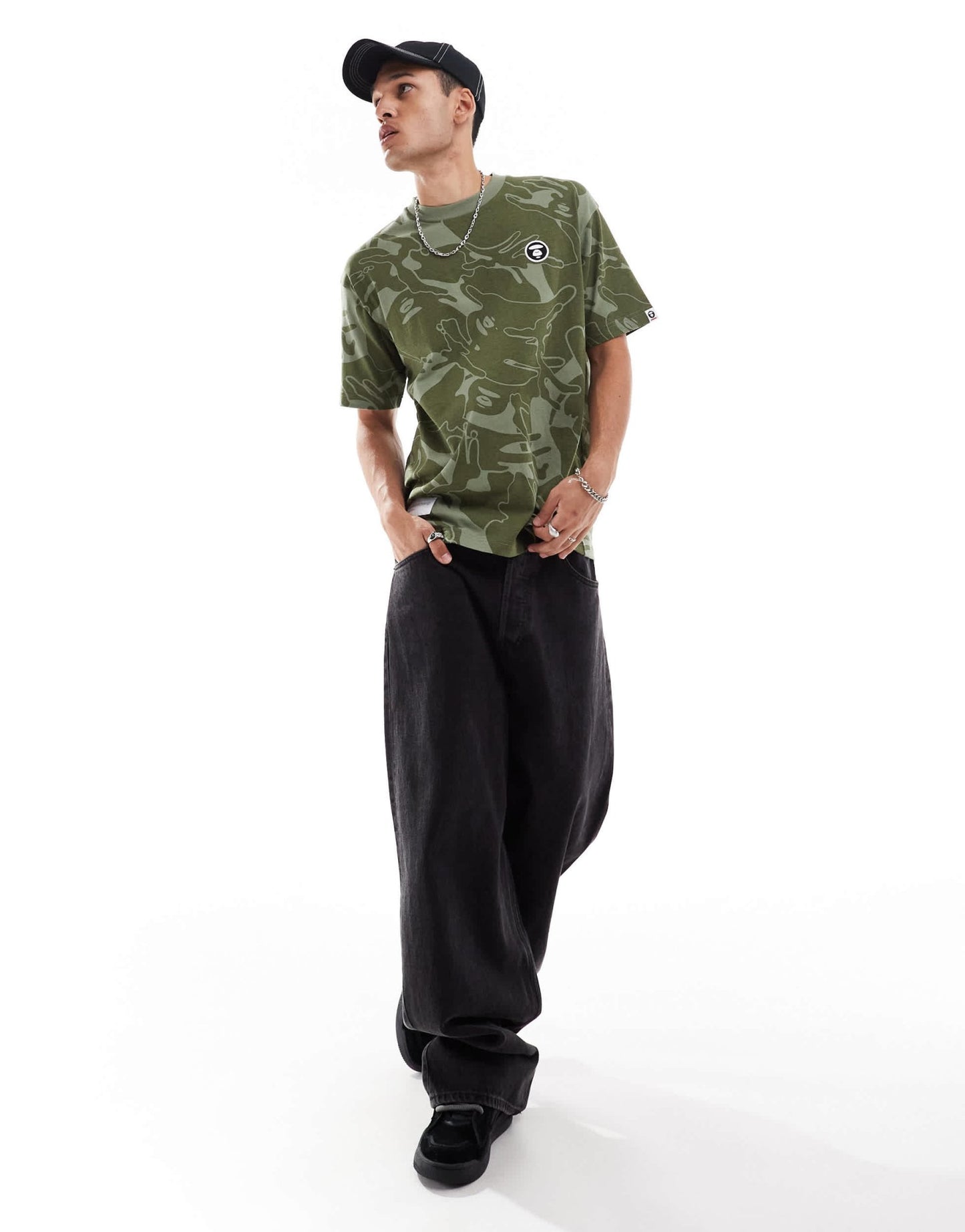 Aape By A Bathing Ape short sleeve t-shirt in green camo - ASOS Sample Sale EU Store