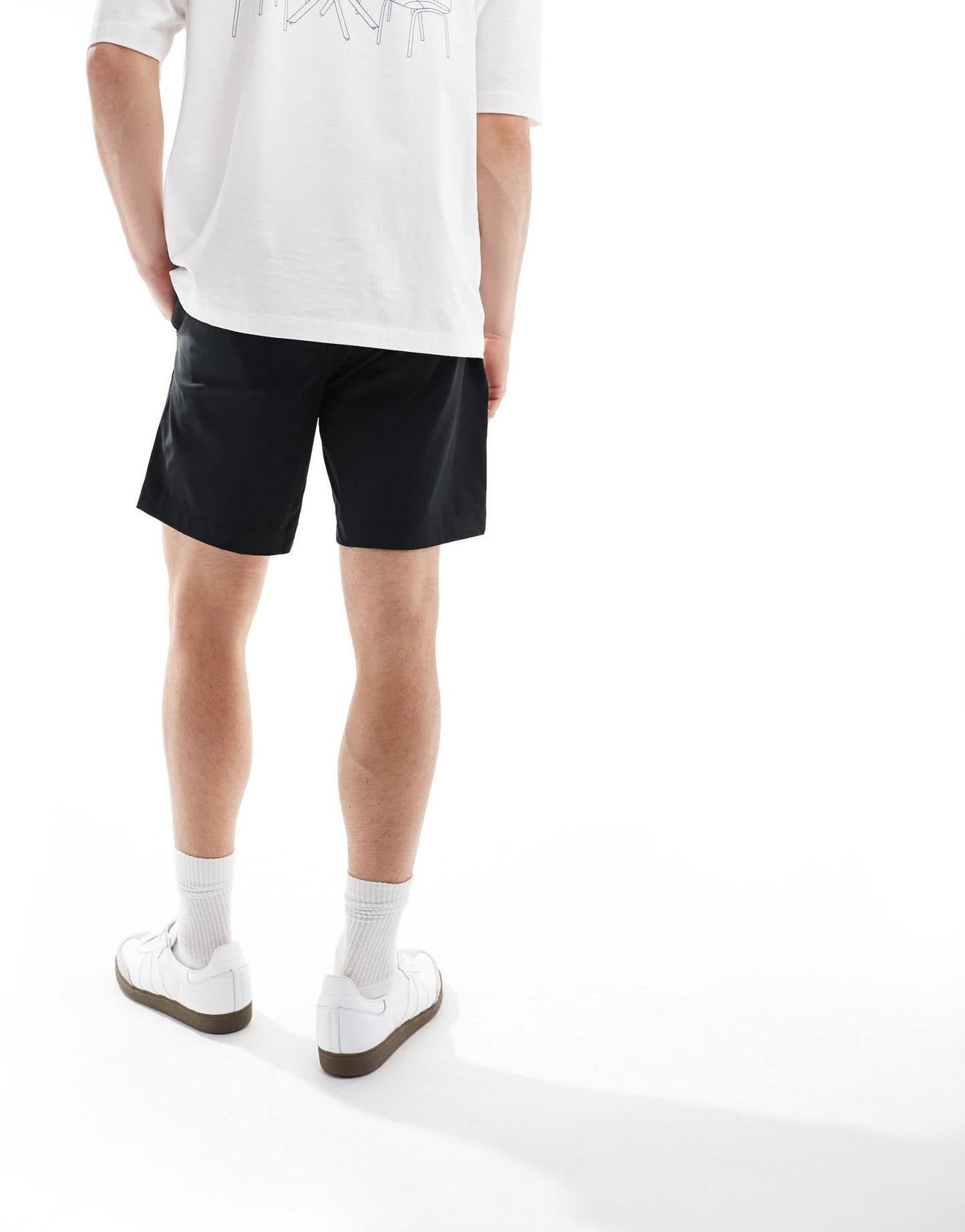 Abercrombie & Fitch 7inch athletic fit performance chino short in black - ASOS Sample Sale EU Store