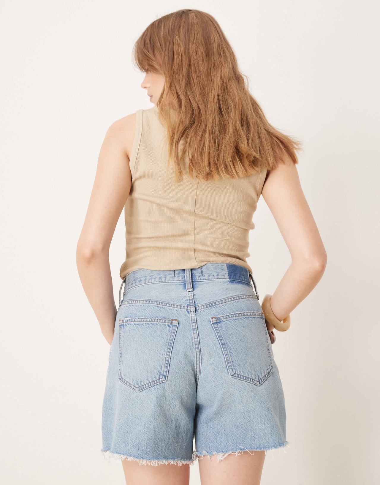 Abercrombie & Fitch 90's cut - off short in medium blue wash - ASOS Sample Sale EU Store