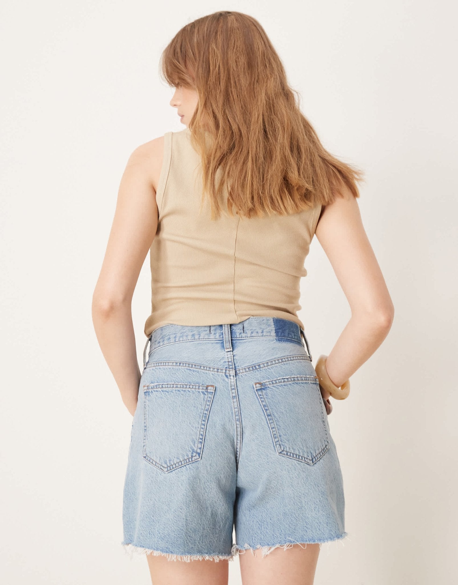 Abercrombie & Fitch 90's cut - off short in medium blue wash - ASOS Sample Sale EU Store