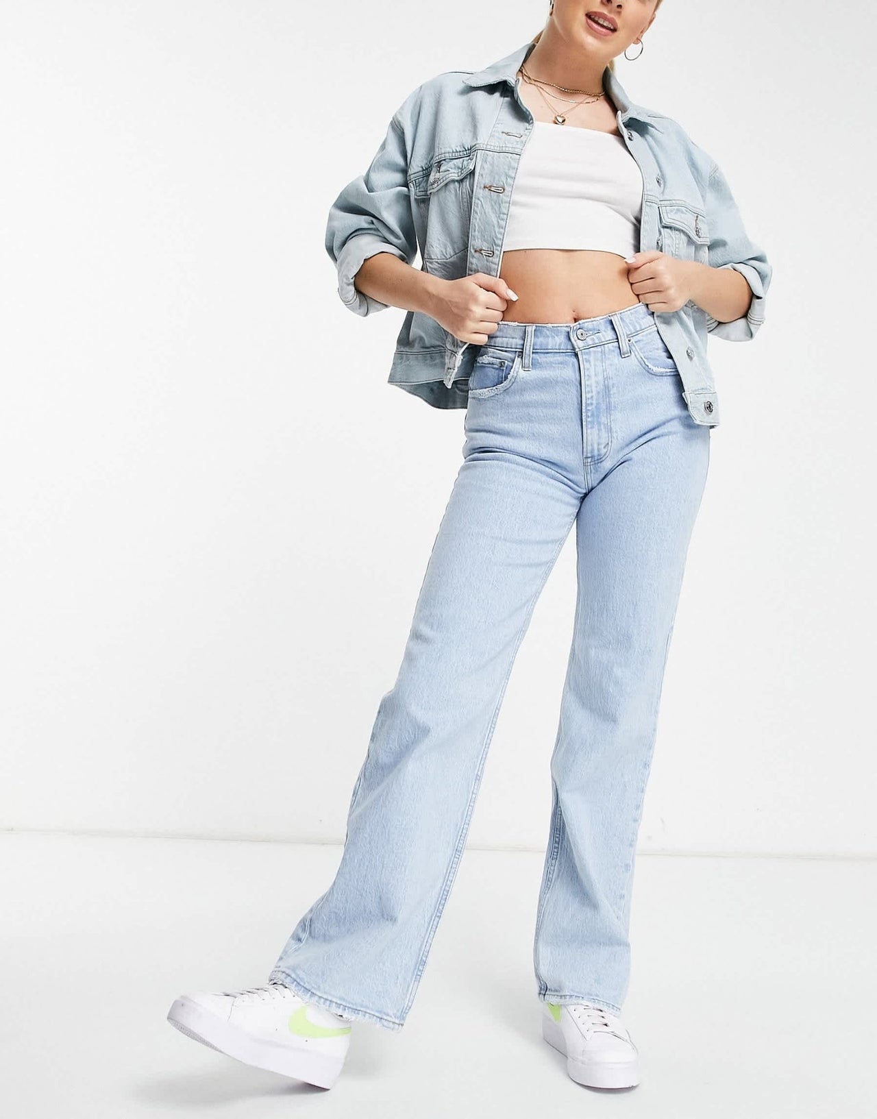Abercrombie & Fitch 90's relaxed straight leg jeans in light wash - ASOS Sample Sale EU Store