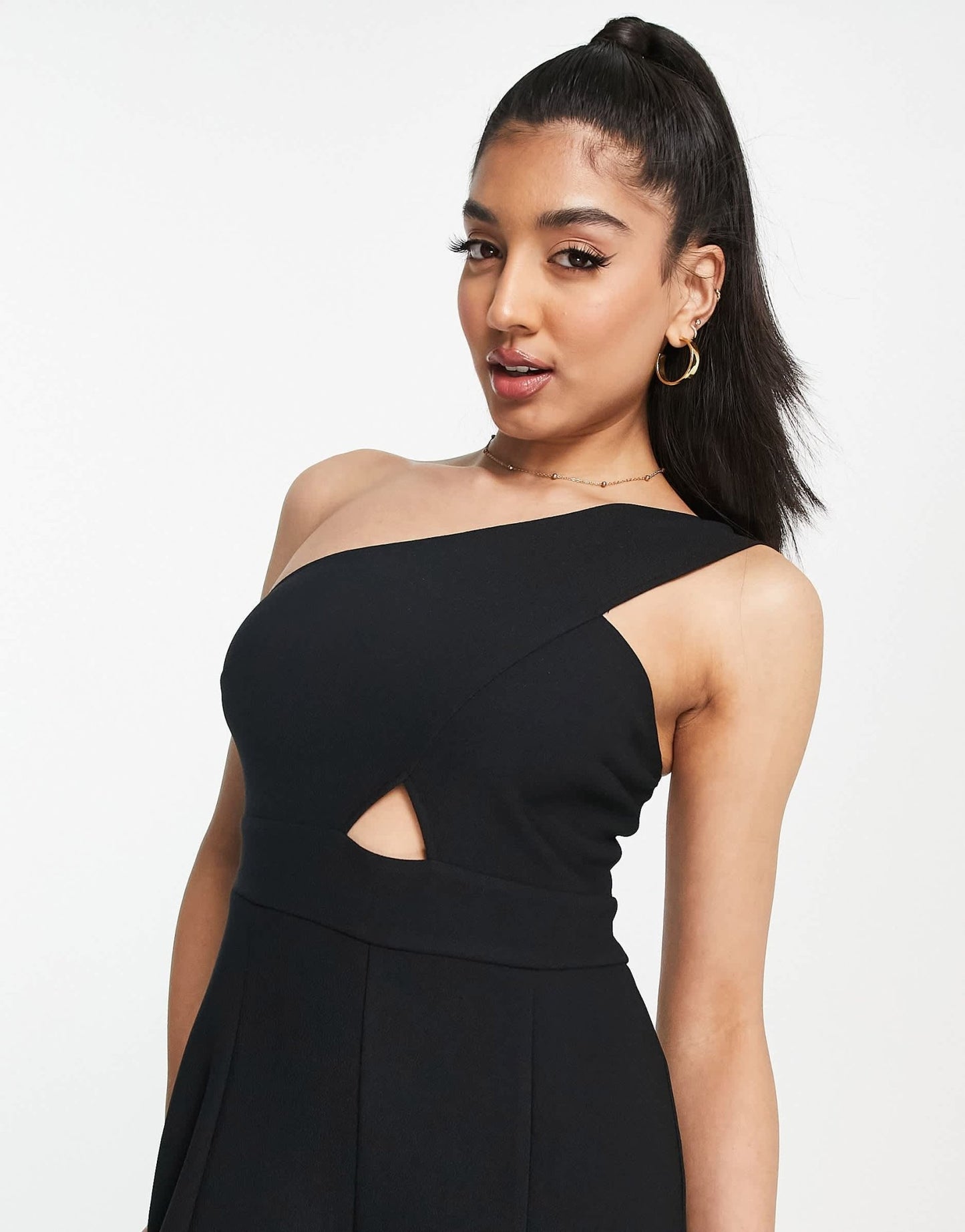 Abercrombie & Fitch asymmetric one shoulder jumpsuit in black - ASOS Sample Sale EU Store