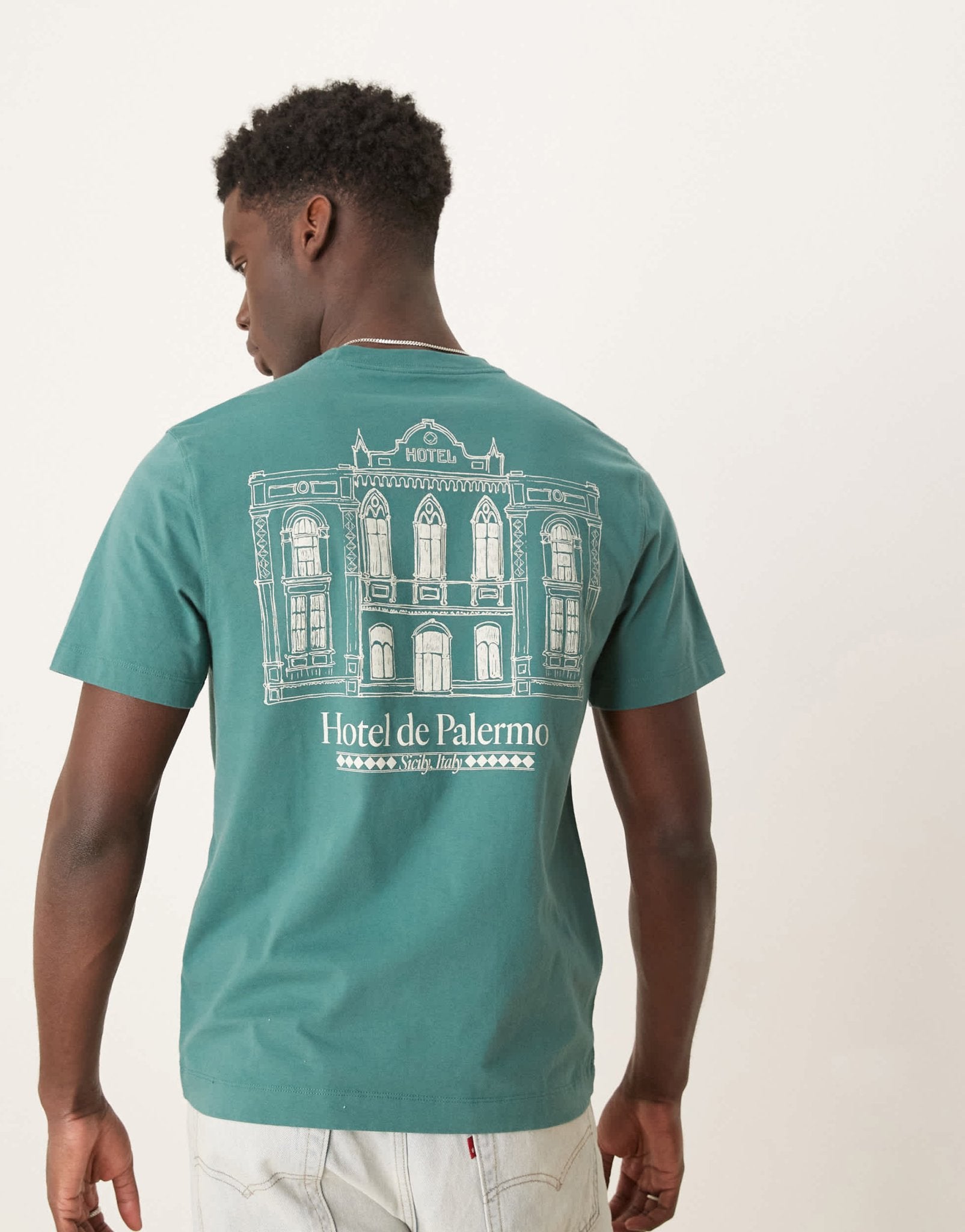 Abercrombie & Fitch back print graphic t-shirt in green - ASOS Sample Sale EU Store