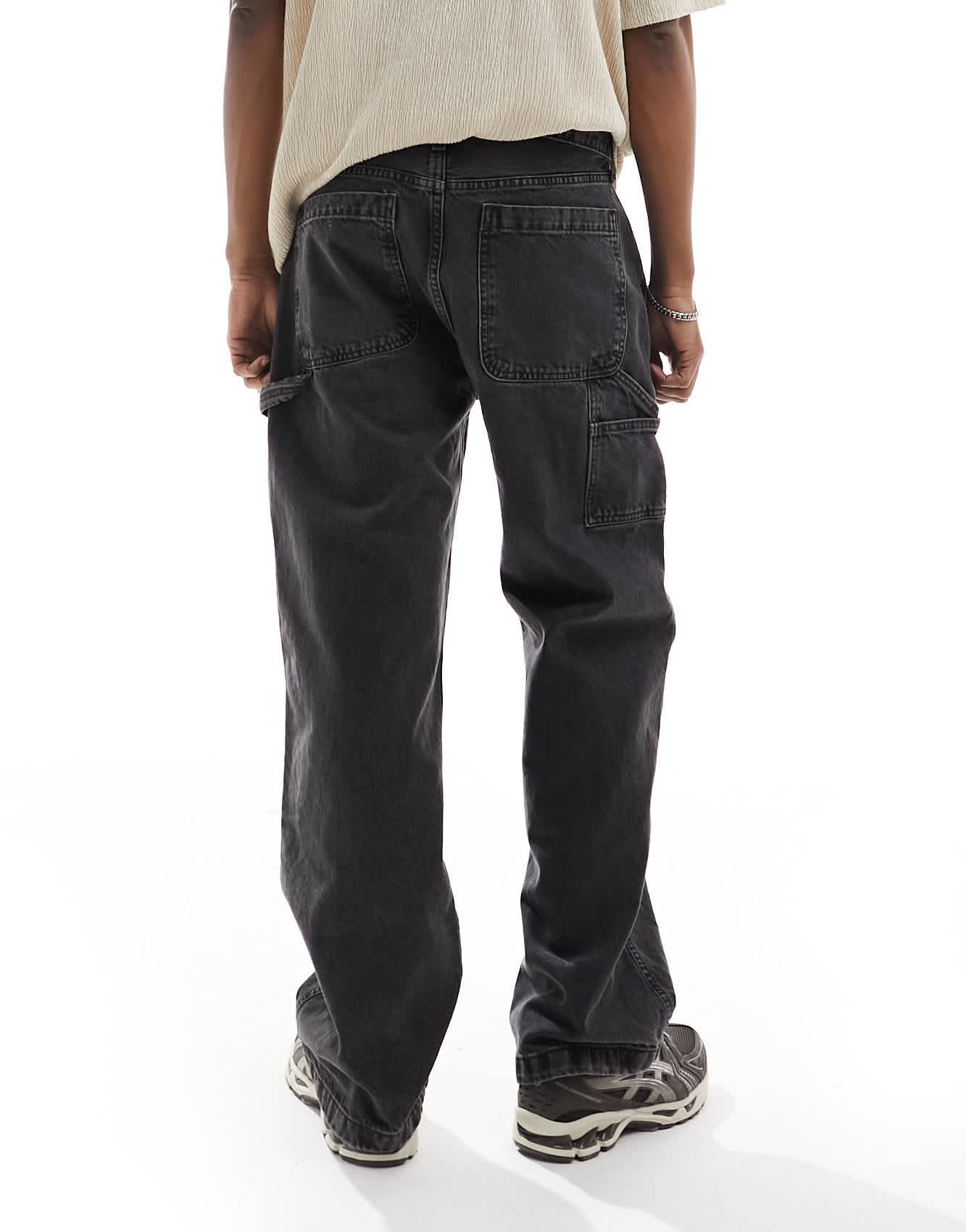 Abercrombie & Fitch baggy carpenter jeans in black - ASOS Sample Sale EU Store