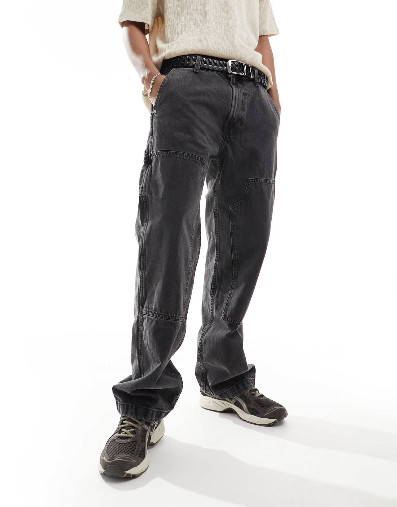 Abercrombie & Fitch baggy carpenter jeans in black - ASOS Sample Sale EU Store