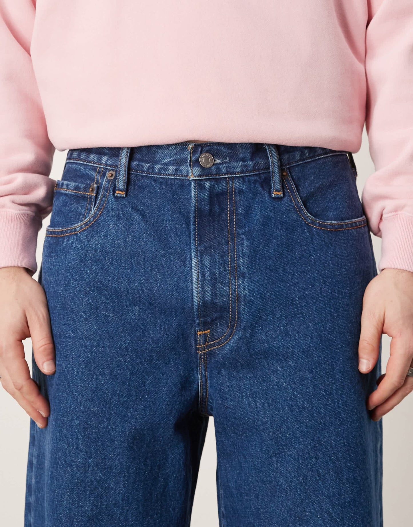 Abercrombie & Fitch baggy fit jeans in mid - blue wash - ASOS Sample Sale EU Store