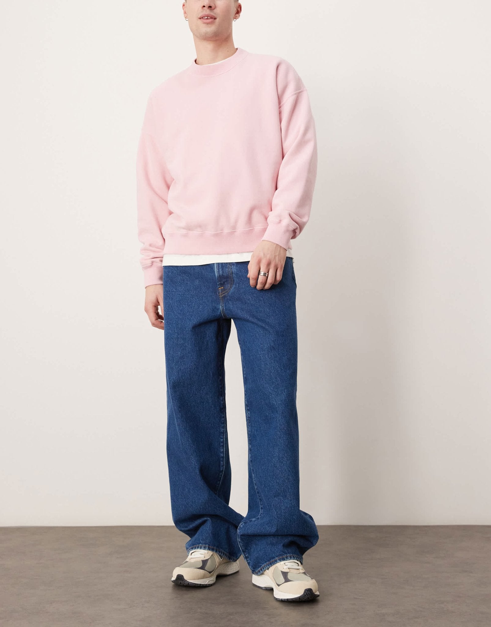 Abercrombie & Fitch baggy fit jeans in mid - blue wash - ASOS Sample Sale EU Store