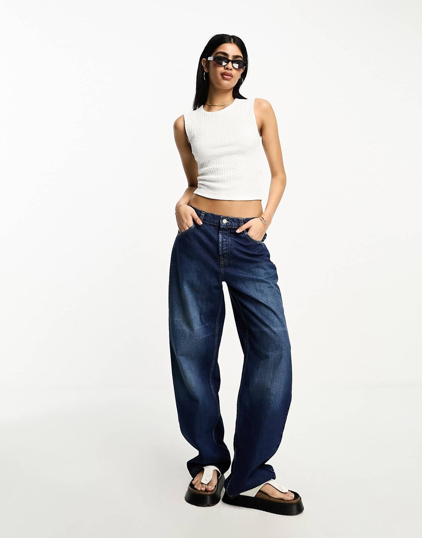 Abercrombie & Fitch bubble knit tank top in white - ASOS Sample Sale EU Store