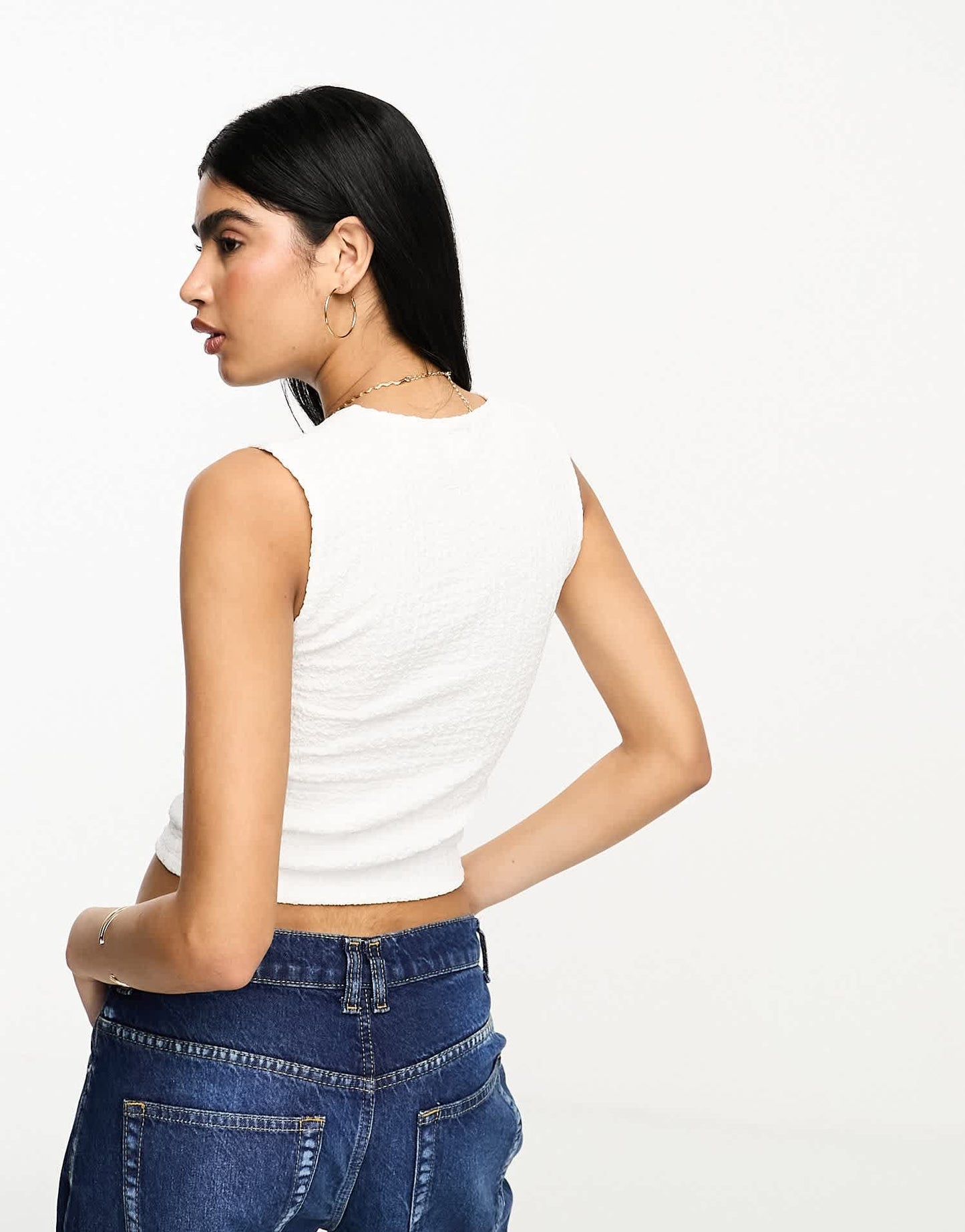 Abercrombie & Fitch bubble knit tank top in white - ASOS Sample Sale EU Store