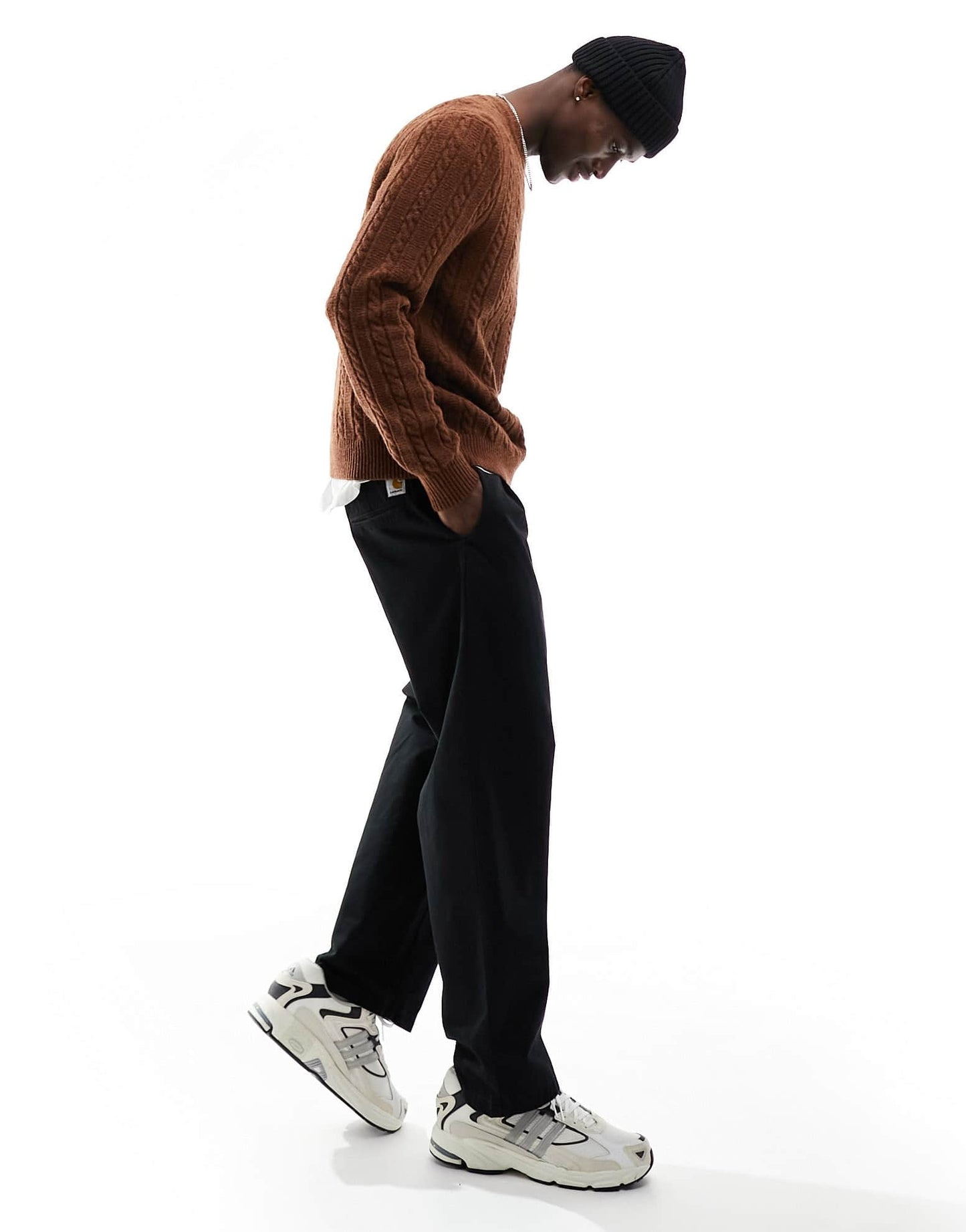 Abercrombie & Fitch cable knit jumper in camel marl - ASOS Sample Sale EU Store