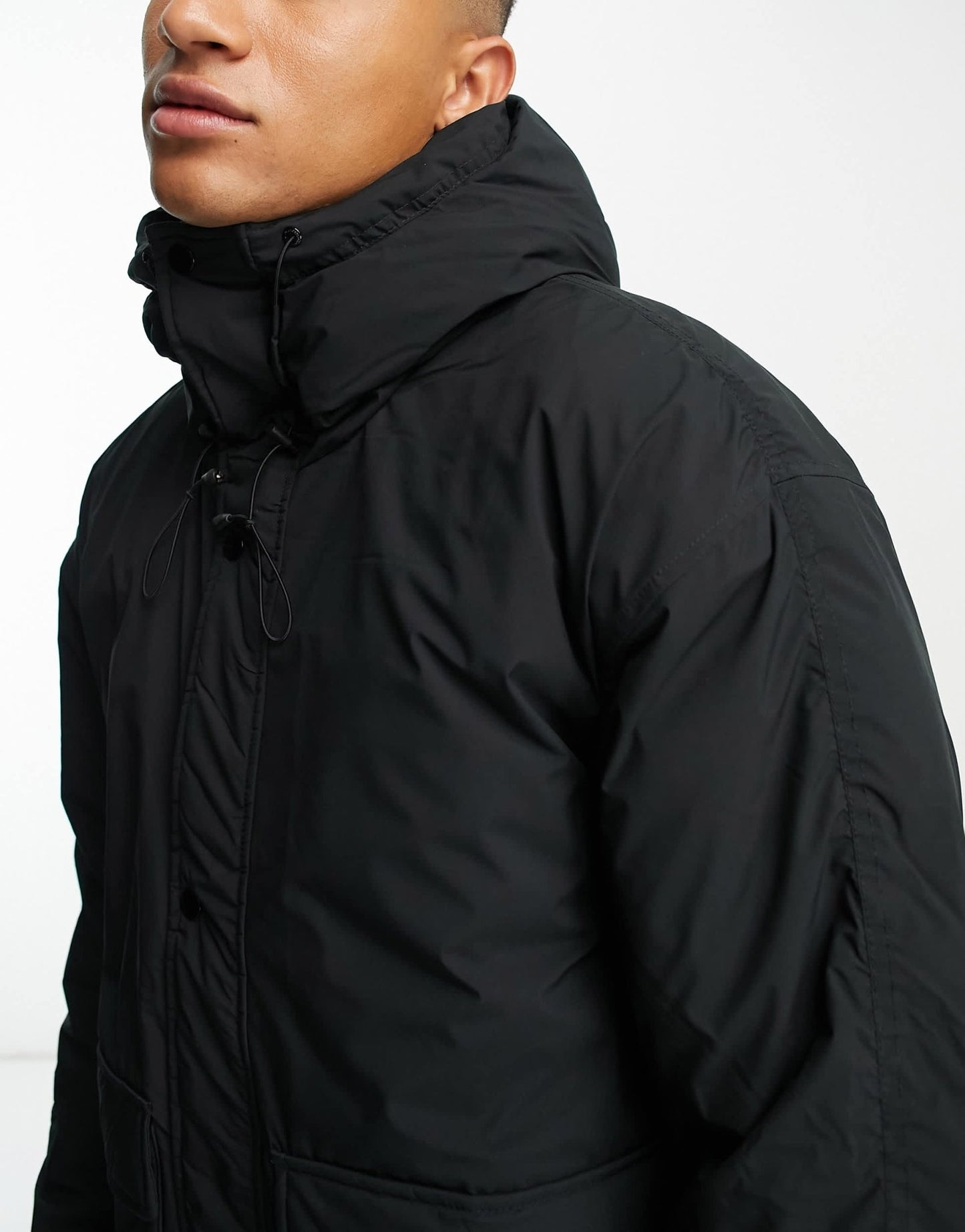 Abercrombie & Fitch cloud hooded puffer jacket in black - ASOS Sample Sale EU Store