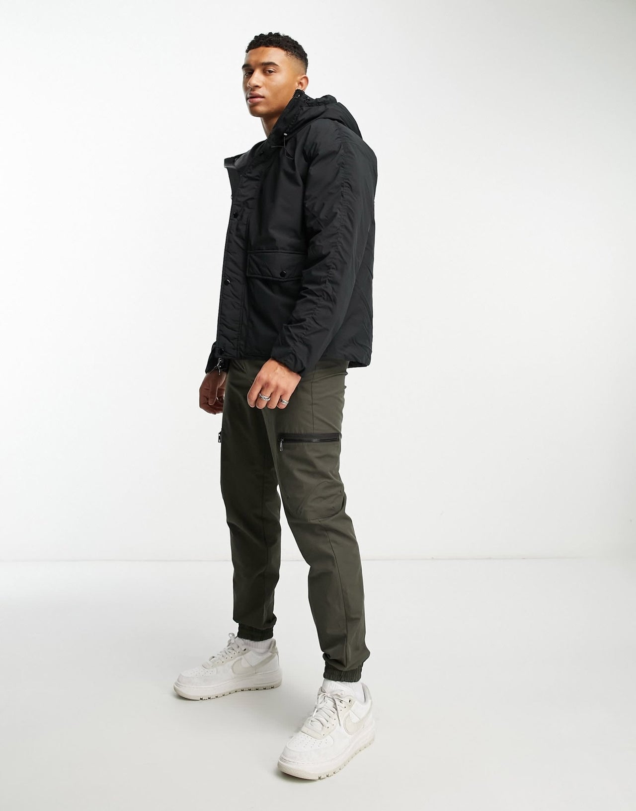 Abercrombie & Fitch cloud hooded puffer jacket in black - ASOS Sample Sale EU Store