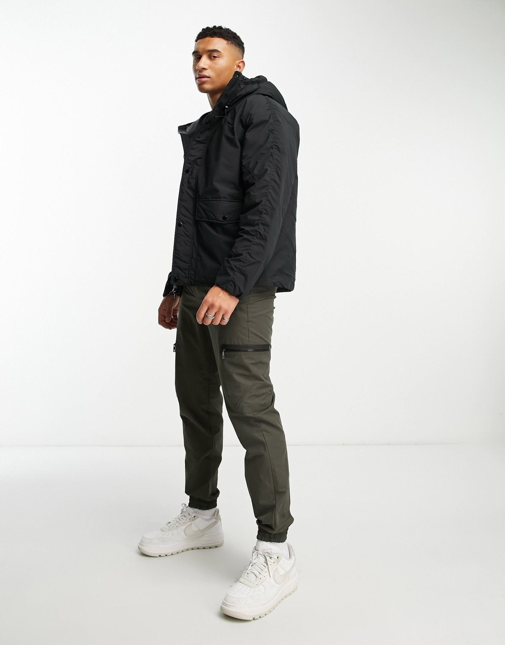 Abercrombie & Fitch cloud hooded puffer jacket in black - ASOS Sample Sale EU Store