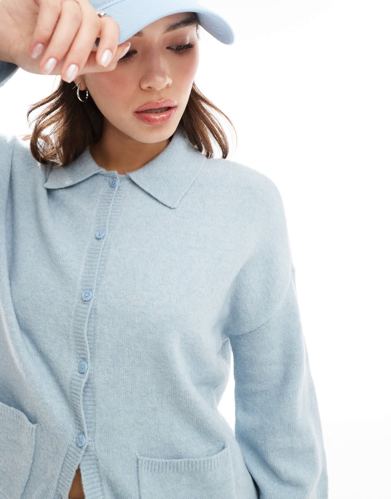 Abercrombie & Fitch collared cardigan in blue - ASOS Sample Sale EU Store
