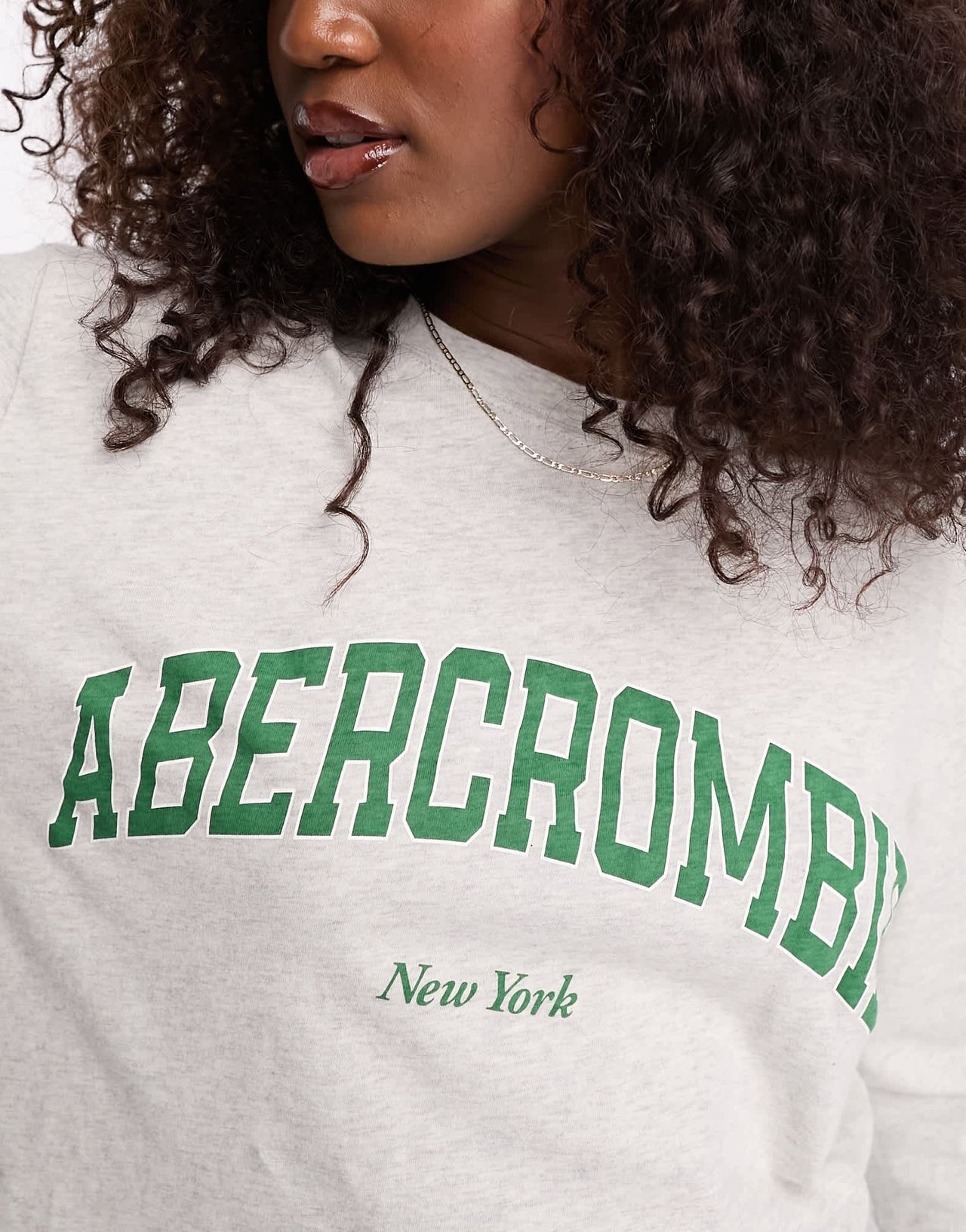 Abercrombie & Fitch cropped chest logo sweatshirt in grey - ASOS Sample Sale EU Store