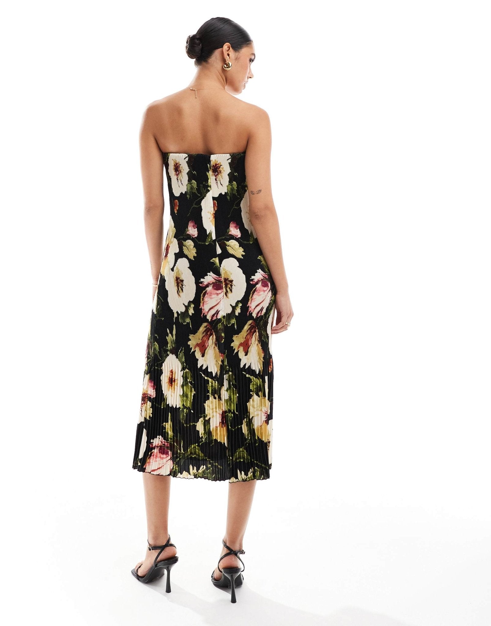 Abercrombie & Fitch Emerson strapless printed maxi dress in pink - ASOS Sample Sale EU Store