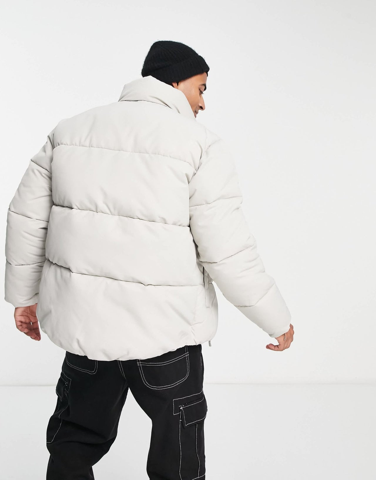 Abercrombie & Fitch heavyweight puffer jacket in beige - ASOS Sample Sale EU Store