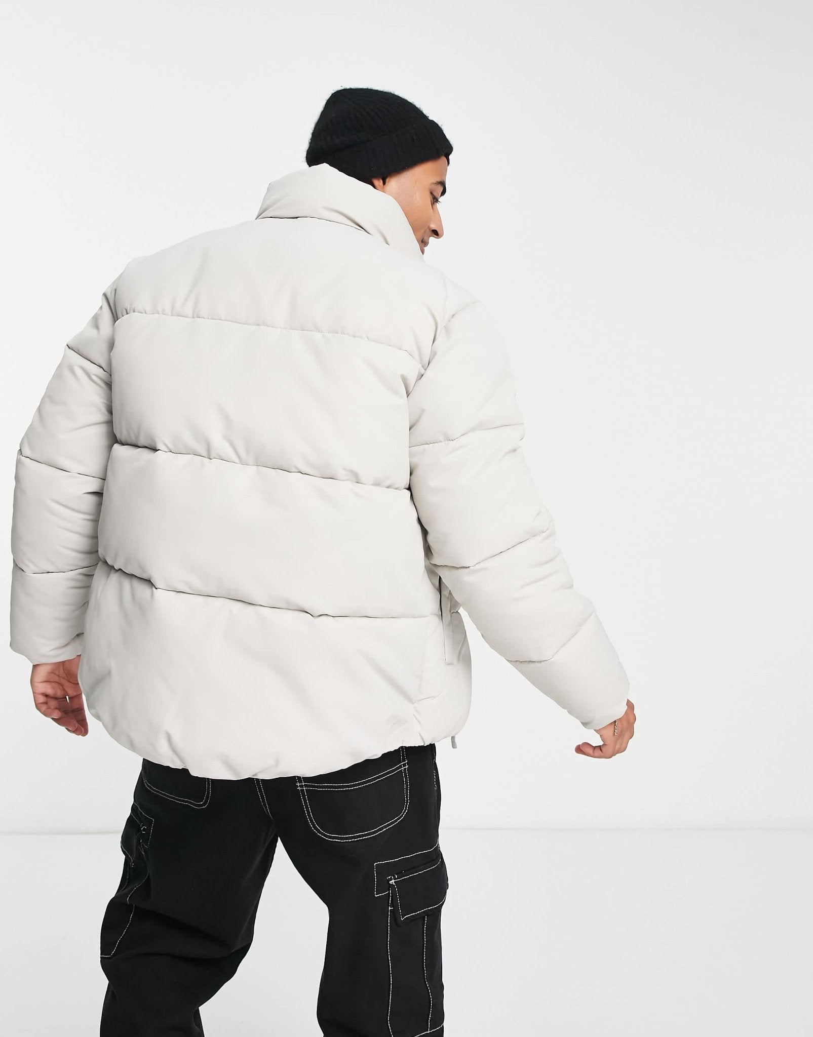 Abercrombie & Fitch heavyweight puffer jacket in beige - ASOS Sample Sale EU Store