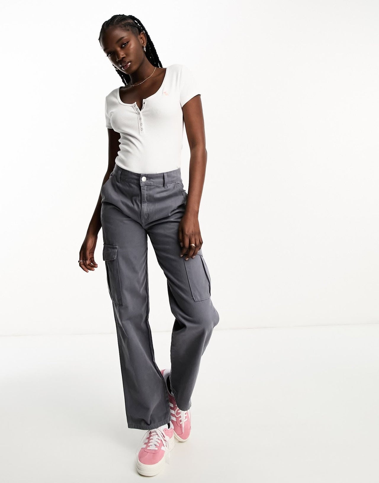 Abercrombie & Fitch icon henley t-shirt in white - ASOS Sample Sale EU Store