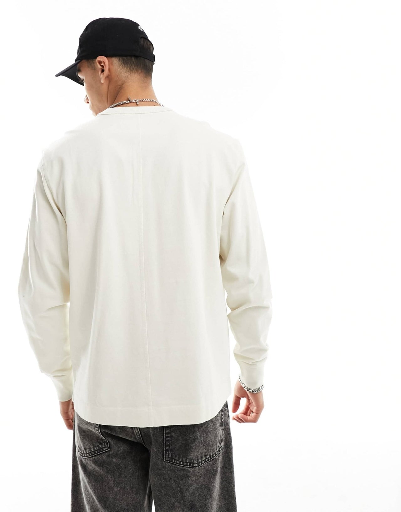 Abercrombie & Fitch icon logo long sleeve henley top in cream - ASOS Sample Sale EU Store