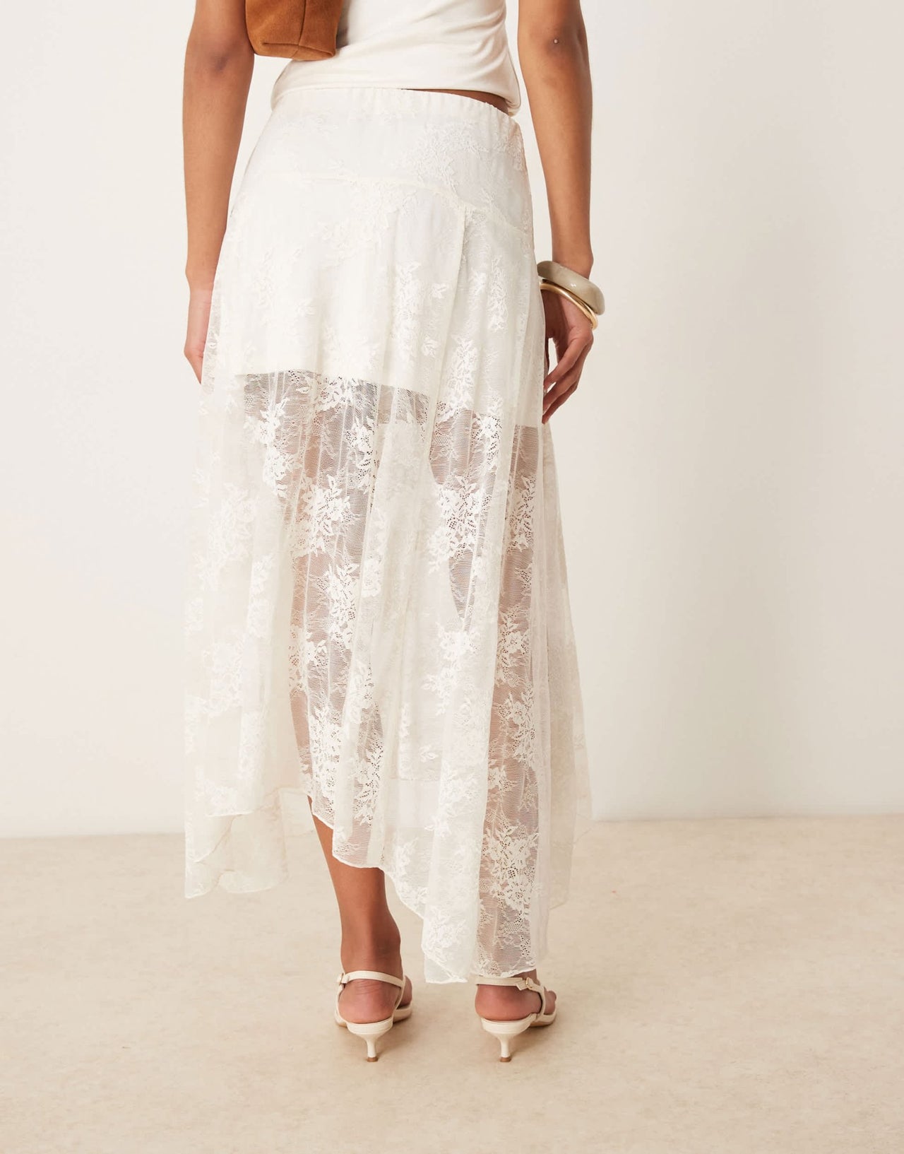 Abercrombie & Fitch lace detail flowy maxi skirt in white - ASOS Sample Sale EU Store