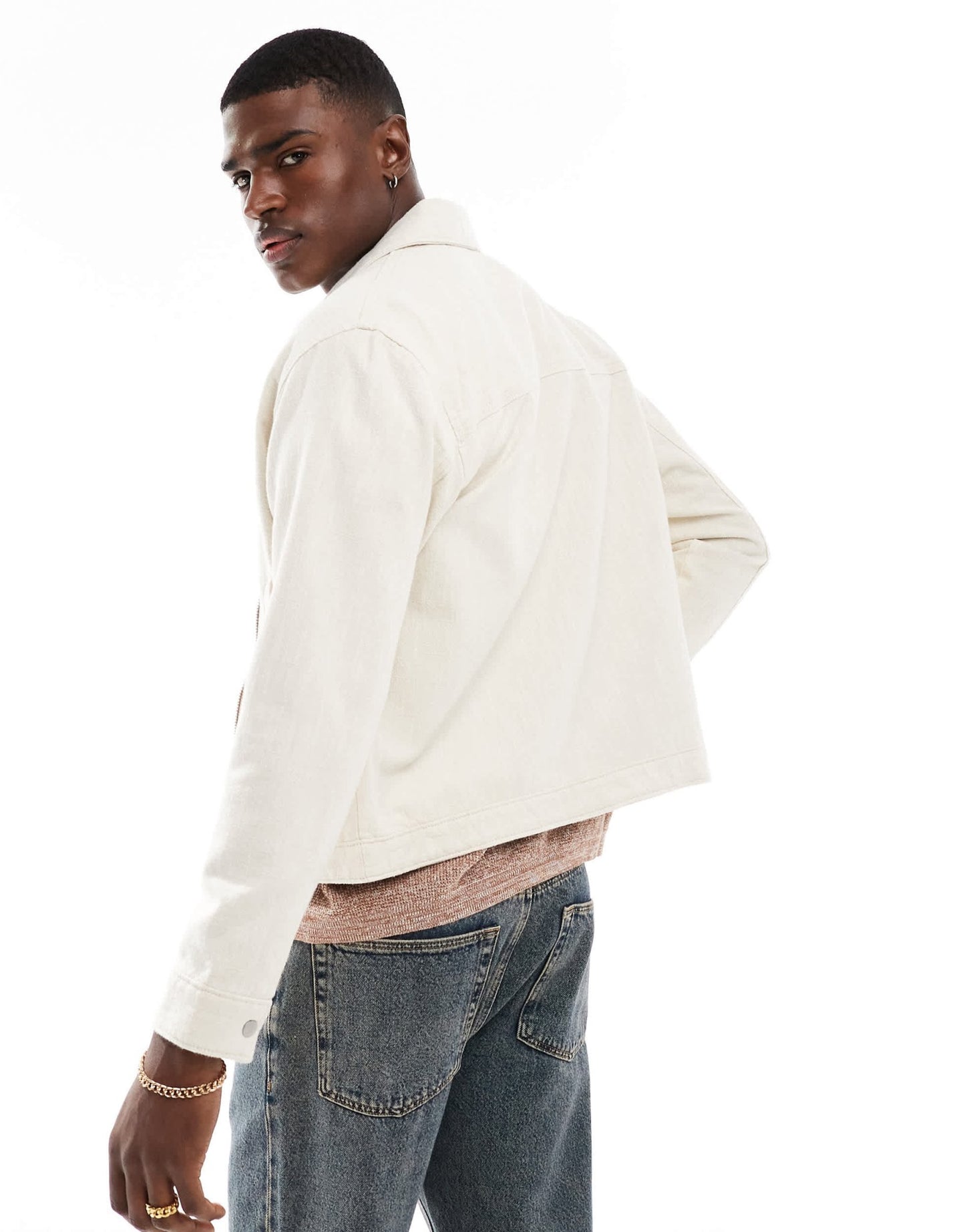 Abercrombie & Fitch lightweight linen zip front harrington jacket in beige - ASOS Sample Sale EU Store
