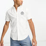 Chemise oxford manches courtes logo Abercrombie & Fitch blanche