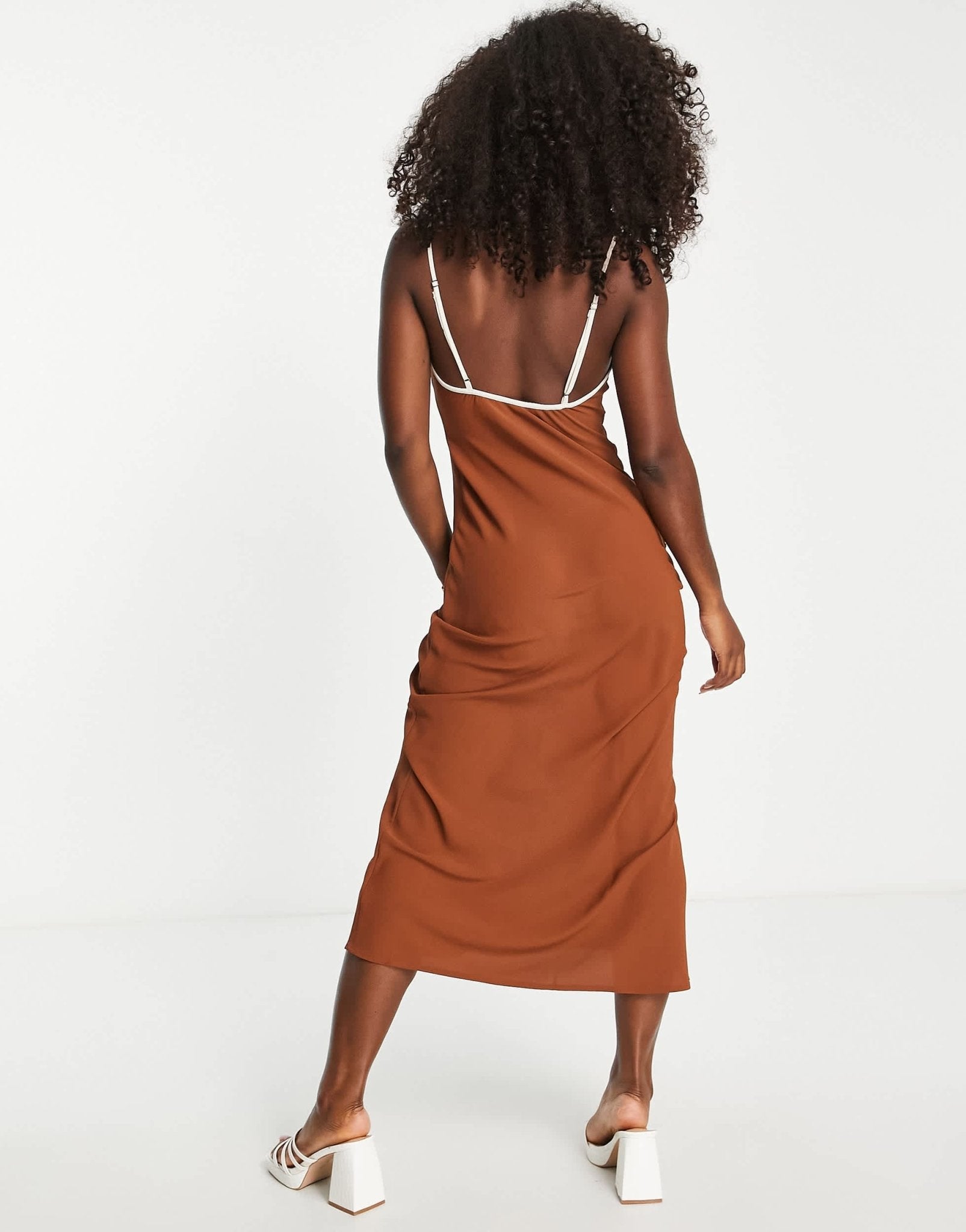 Abercrombie & Fitch midaxi slip dress in brown - ASOS Sample Sale EU Store