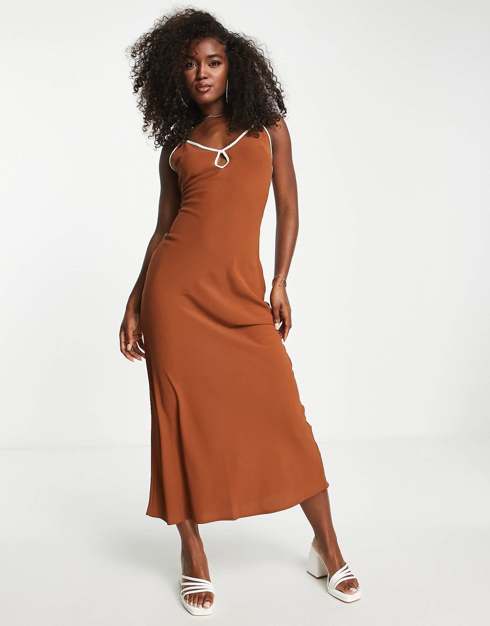 Abercrombie & Fitch midaxi slip dress in brown - ASOS Sample Sale EU Store