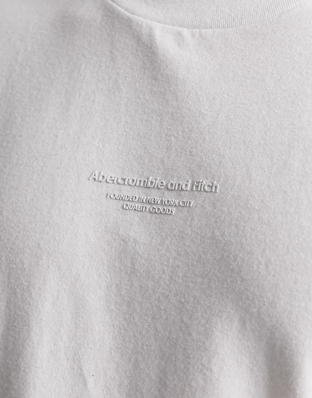 Abercrombie & Fitch plastisol central logo t-shirt in white - ASOS Sample Sale EU Store