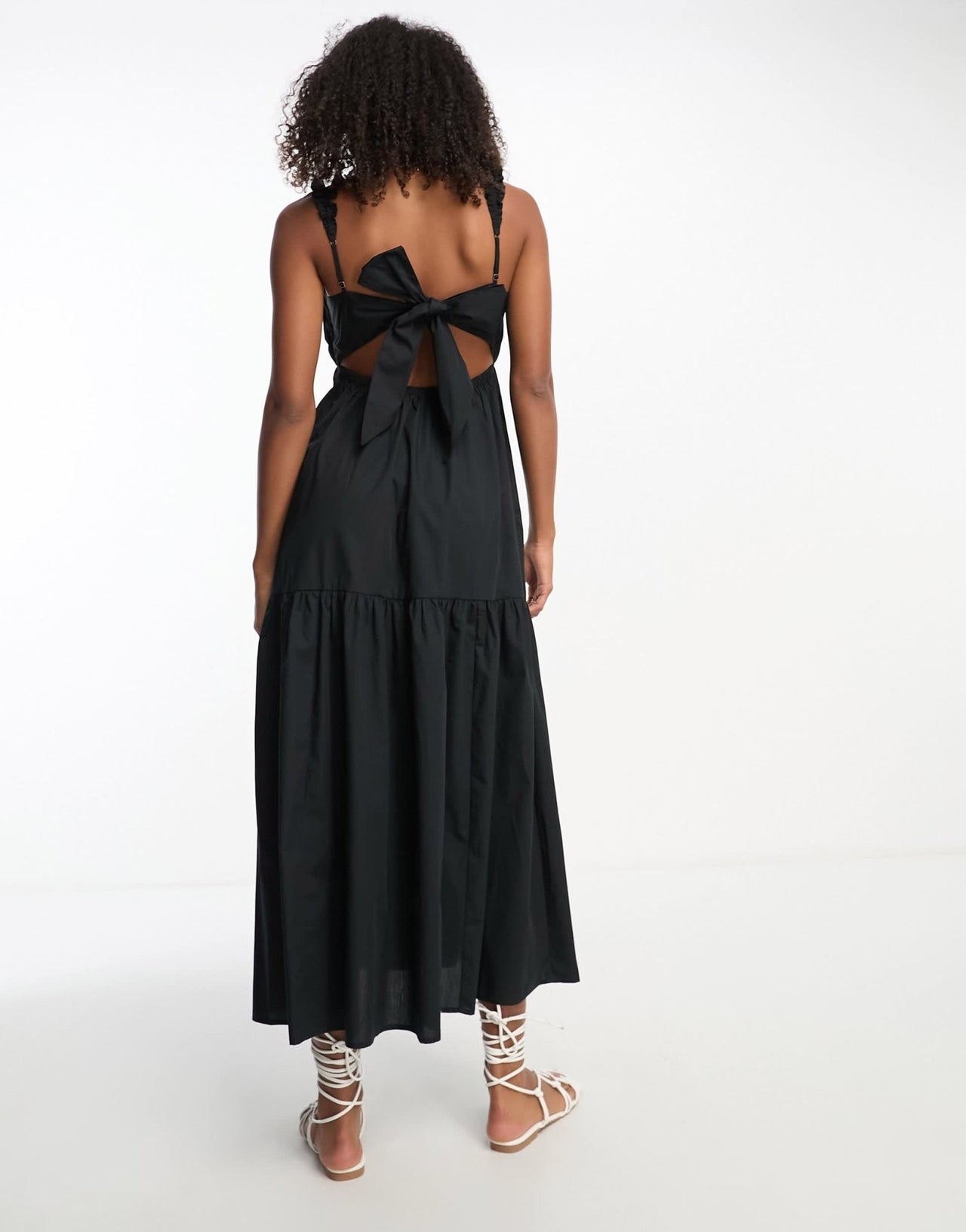 Abercrombie & Fitch poplin maxi dress in black - ASOS Sample Sale EU Store