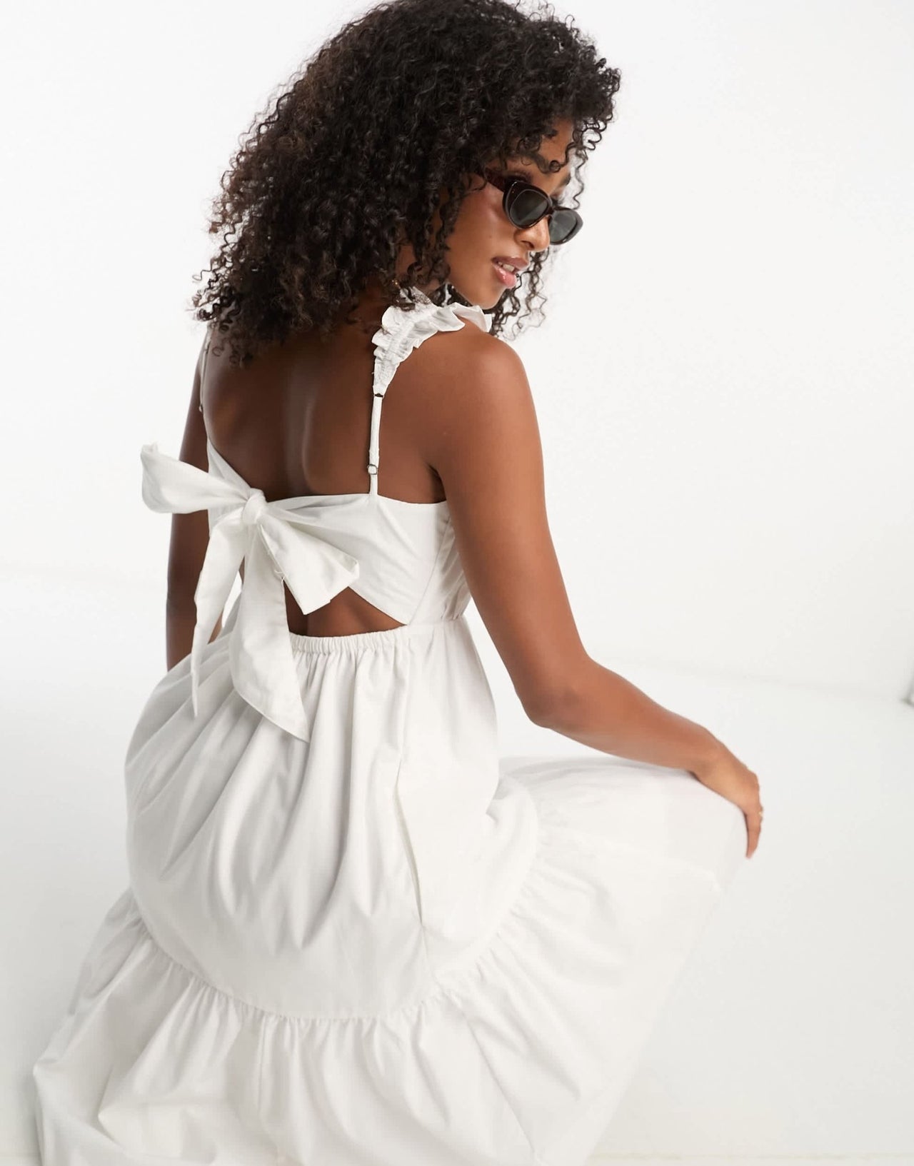 Abercrombie & Fitch poplin maxi dress in white – ASOS Sample Sale EU Store