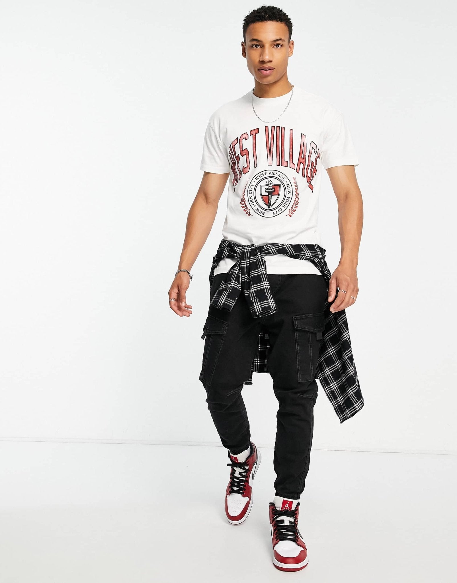 Abercrombie & Fitch retro prep west village print t-shirt in white - ASOS Sample Sale EU Store