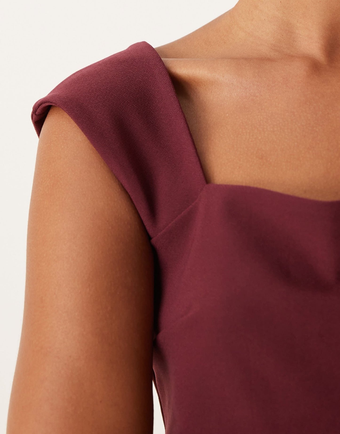 Abercrombie & Fitch sheer babydoll cami top in burgundy - ASOS Sample Sale EU Store