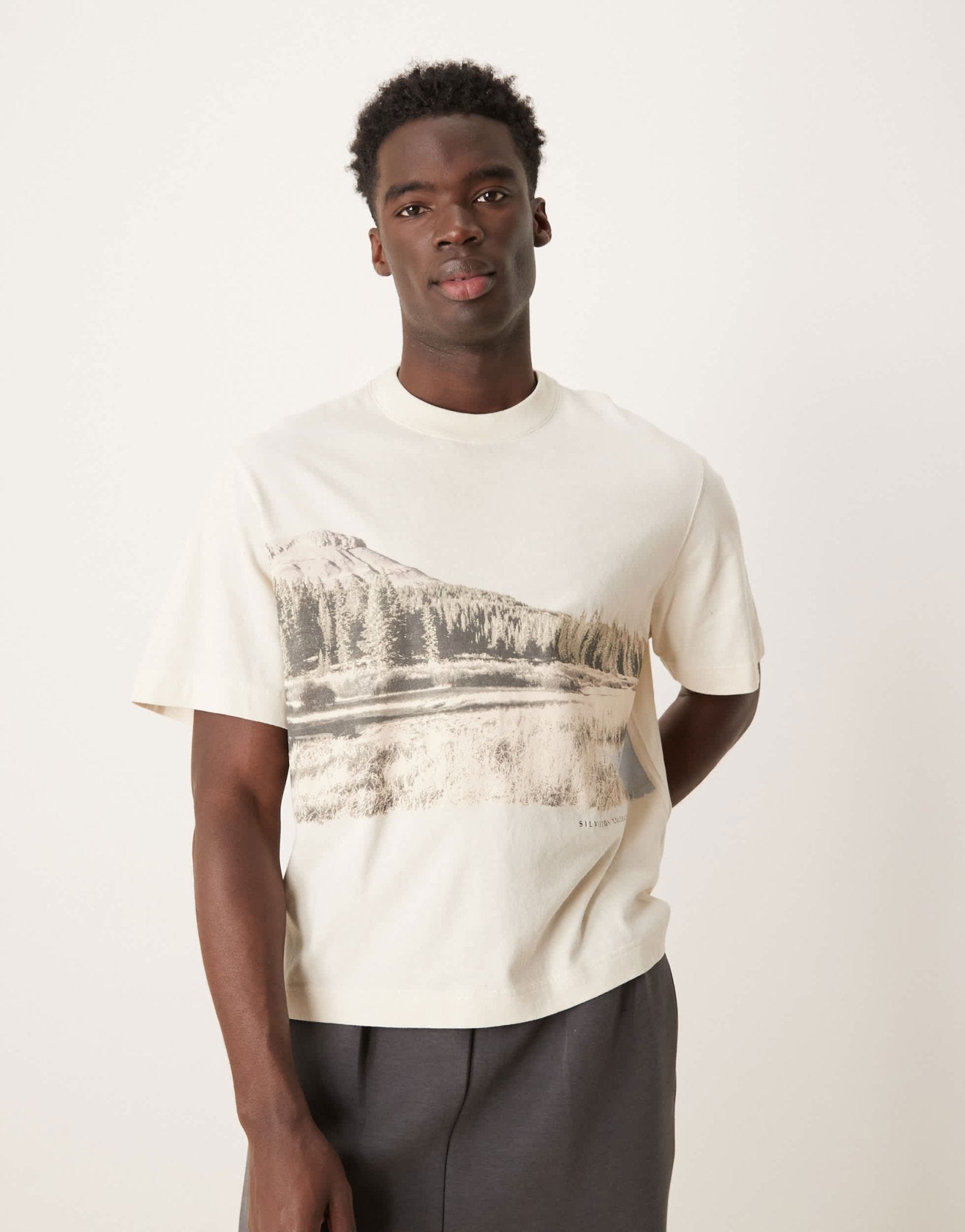 Abercrombie & Fitch short sleeve back print graphic t-shirt in beige - ASOS Sample Sale EU Store