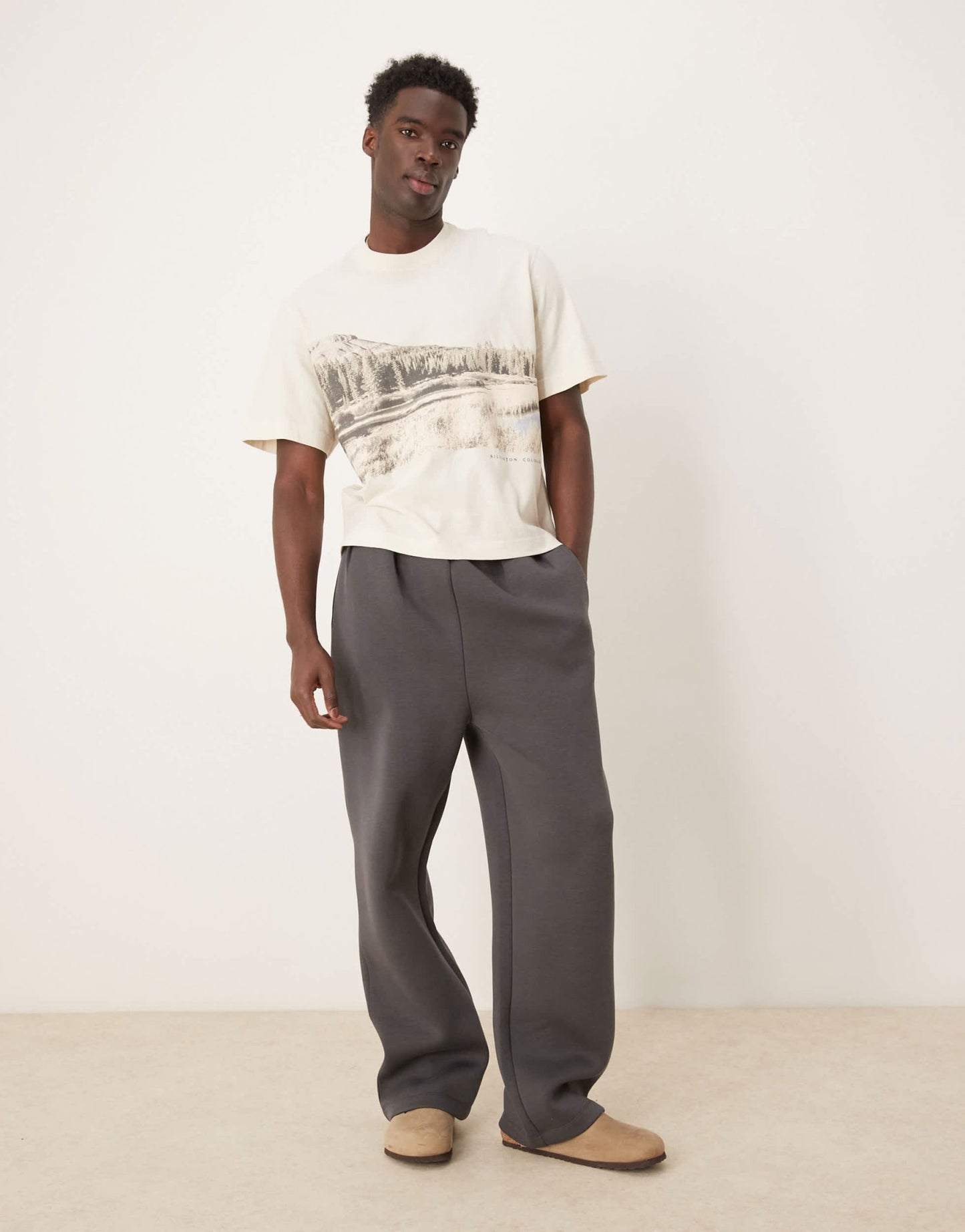 Abercrombie & Fitch short sleeve back print graphic t-shirt in beige - ASOS Sample Sale EU Store