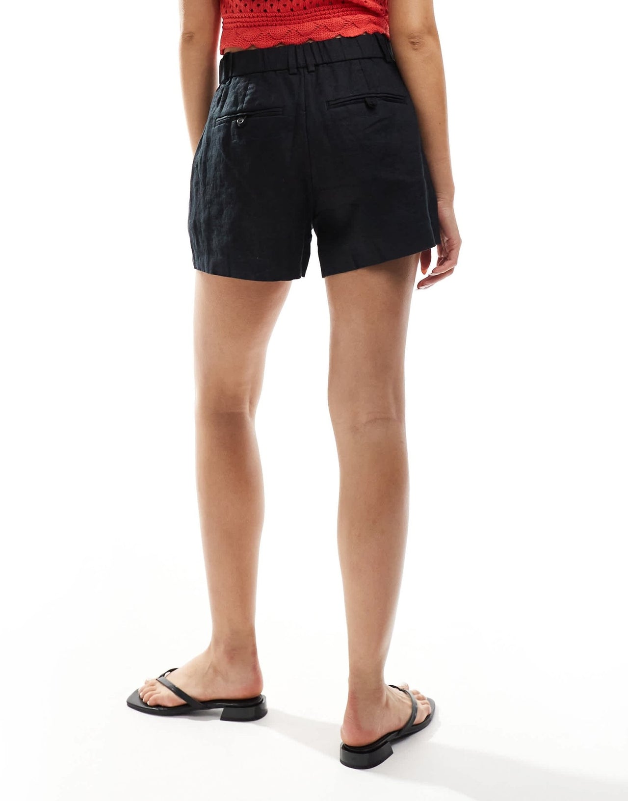Abercrombie & Fitch Sloane linen shorts in black - ASOS Sample Sale EU Store