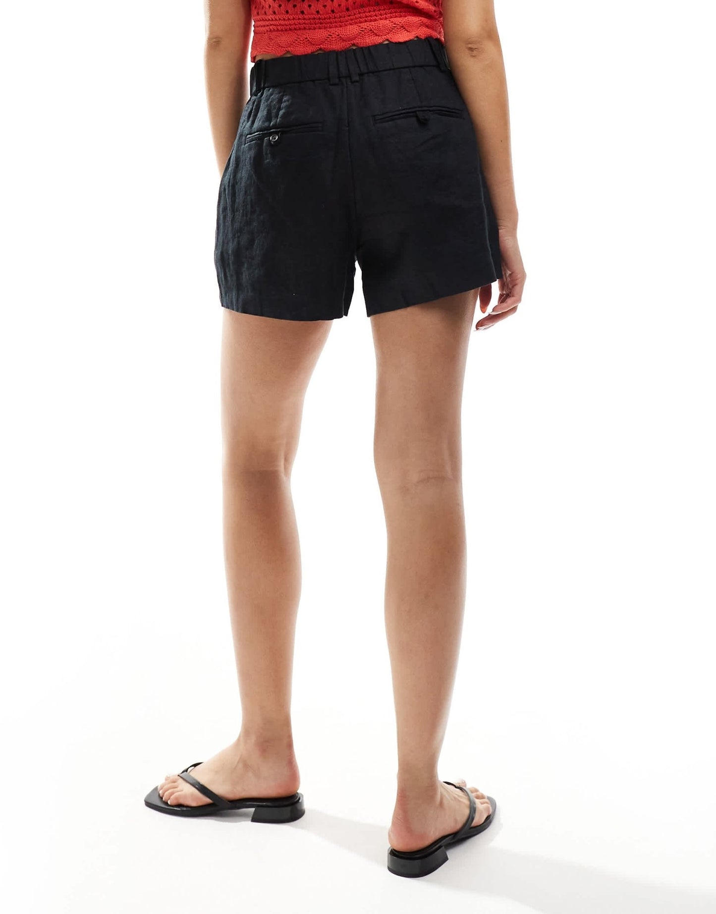 Abercrombie & Fitch Sloane linen shorts in black - ASOS Sample Sale EU Store