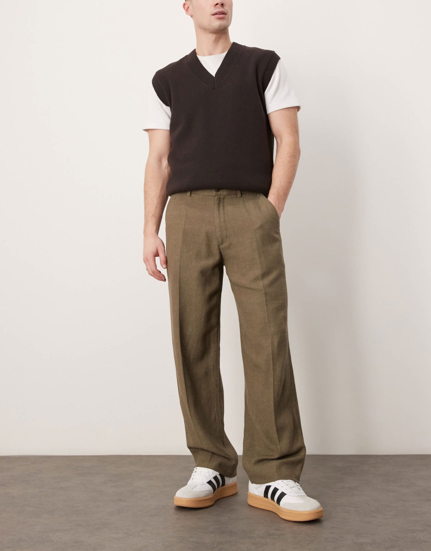 Abercrombie & Fitch Sloane tailored baggy trousers in green - ASOS Sample Sale EU Store