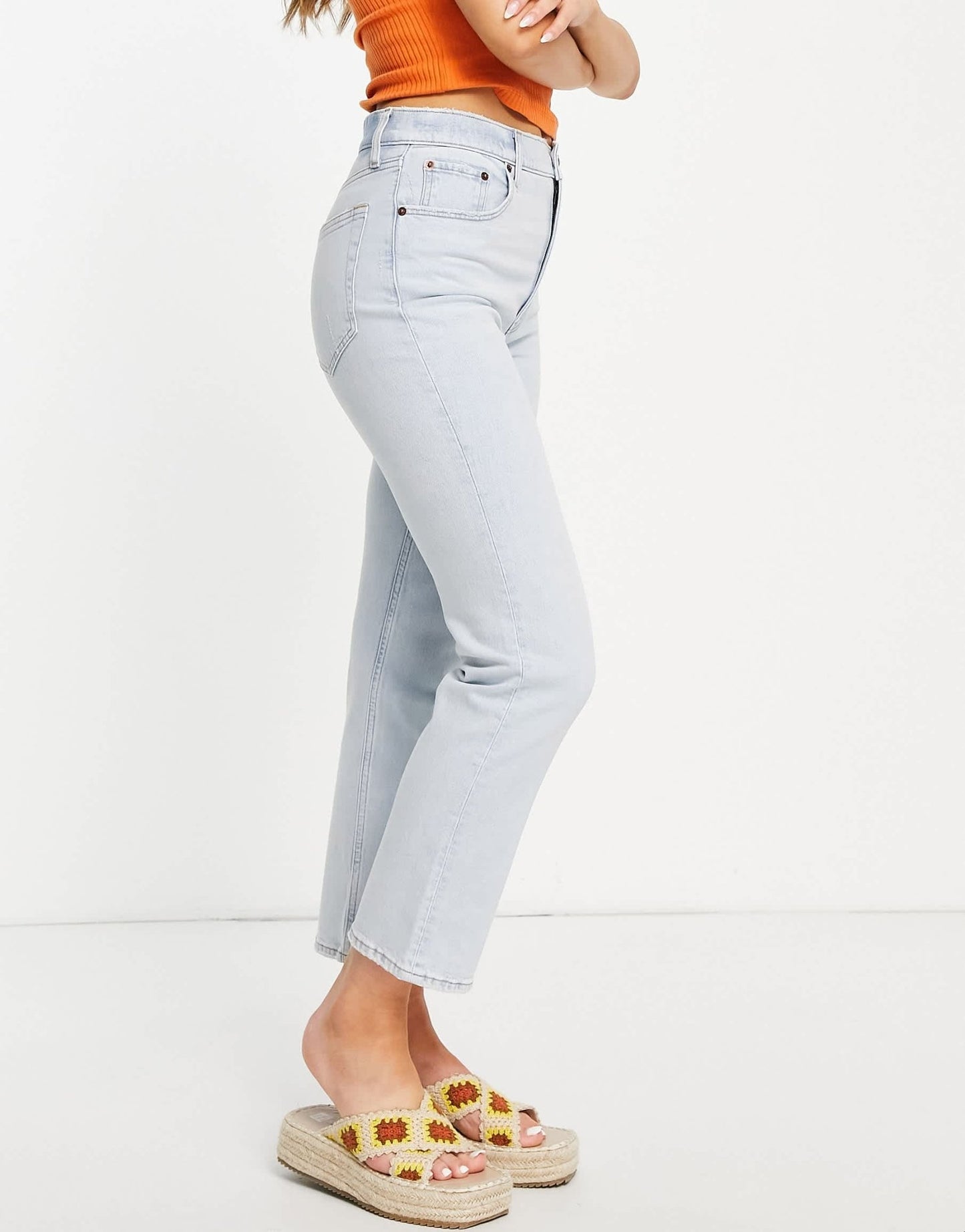 Abercrombie & Fitch straight leg jeans in light wash - ASOS Sample Sale EU Store