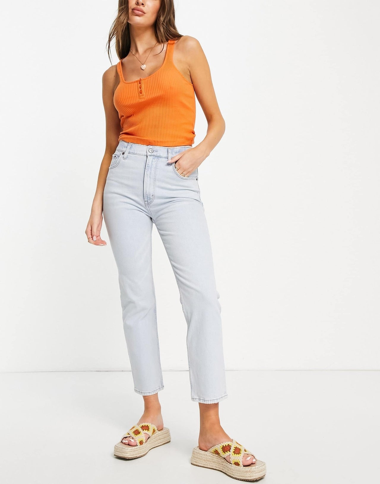 Abercrombie & Fitch straight leg jeans in light wash - ASOS Sample Sale EU Store