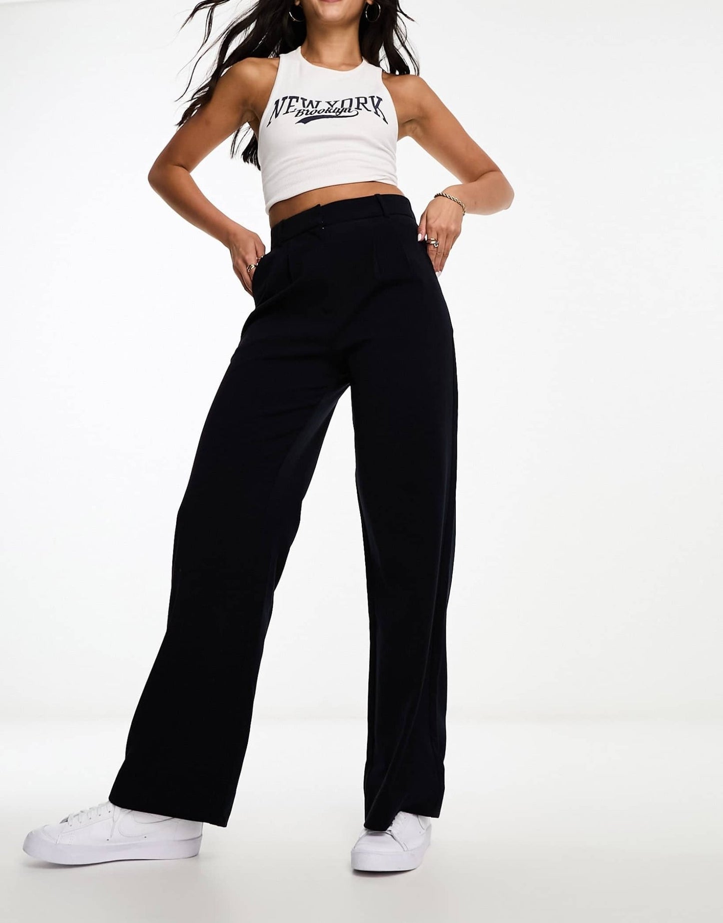 Abercrombie & Fitch tailored straight fit trousers in dark teal - ASOS Sample Sale EU Store