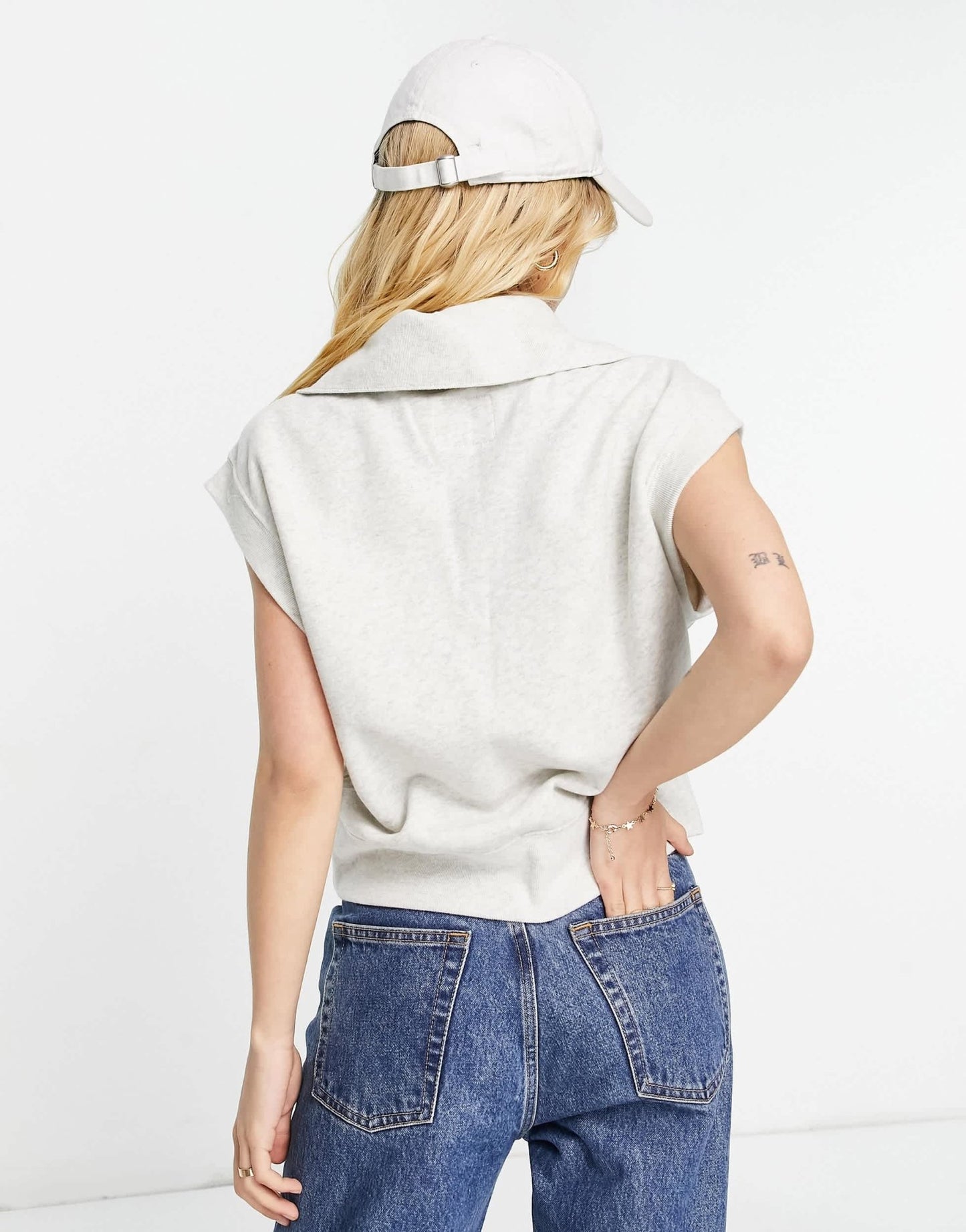 Abercrombie & Fitch terry shoulder pad vest in grey - ASOS Sample Sale EU Store