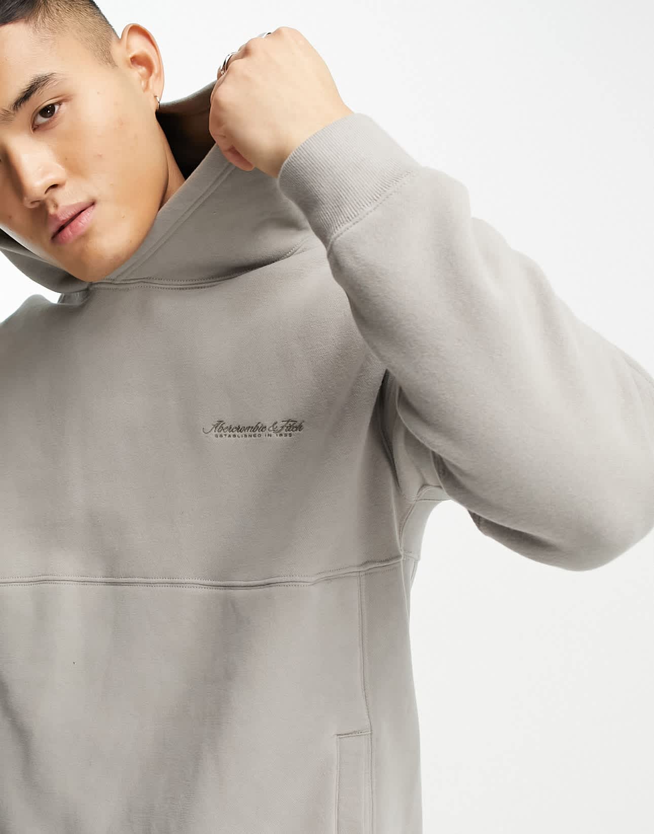 Abercrombie & Fitch trend logo hoodie in beige - ASOS Sample Sale EU Store