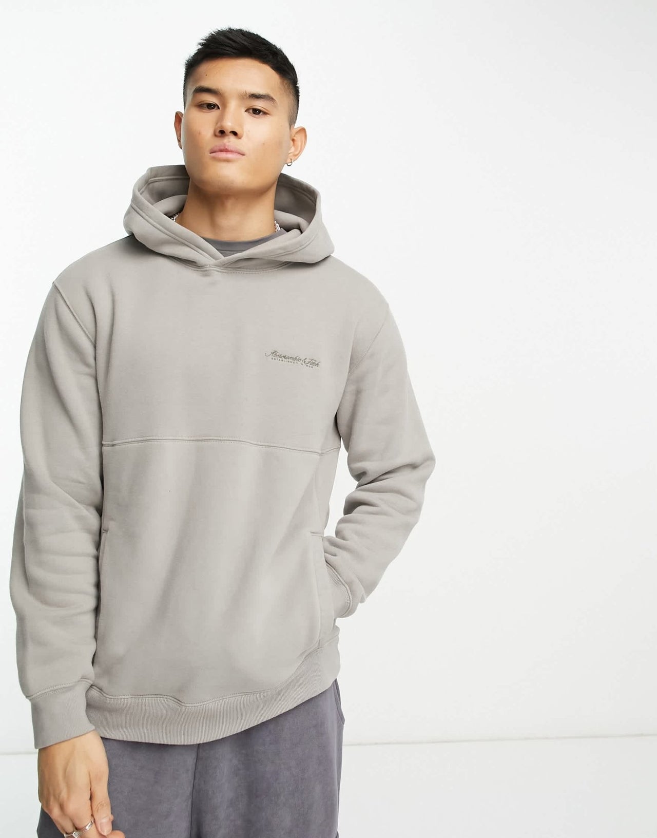 Abercrombie & Fitch trend logo hoodie in beige - ASOS Sample Sale EU Store