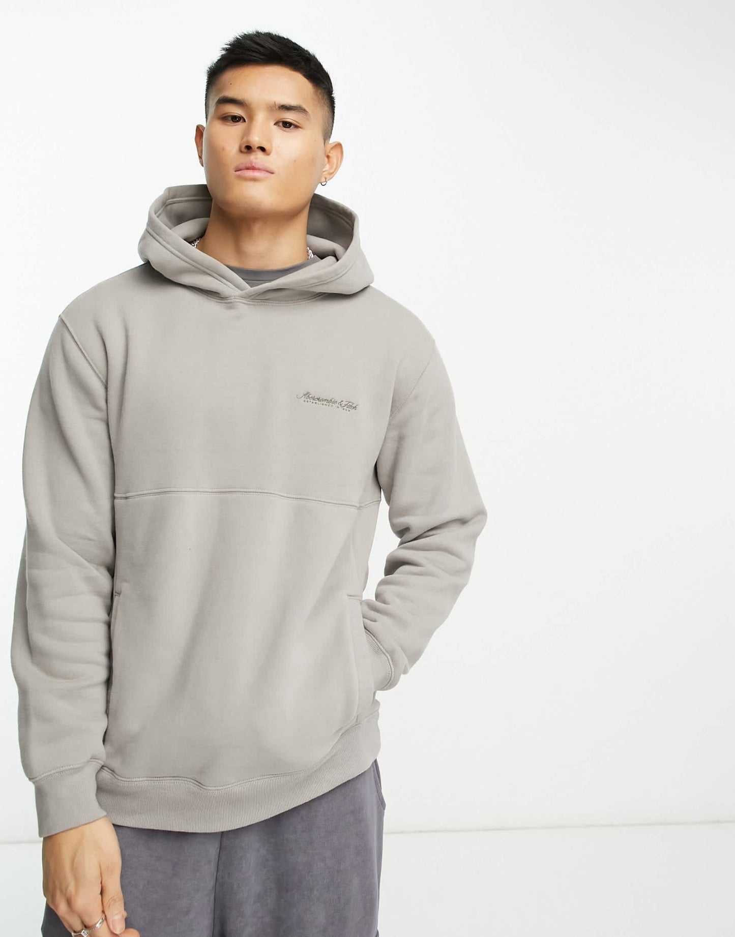 Abercrombie & Fitch trend logo hoodie in beige - ASOS Sample Sale EU Store
