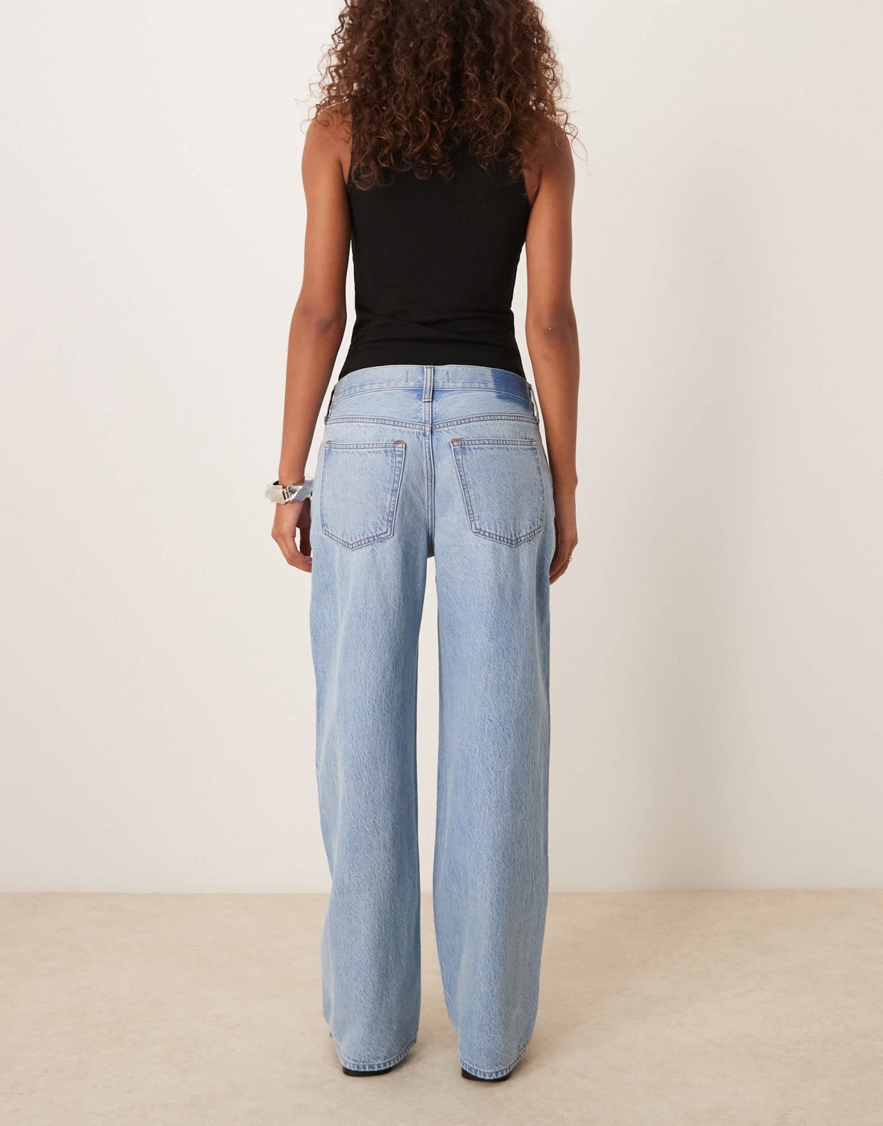 Abercrombie & Fitch ultra loose low rise jeans in light blue - ASOS Sample Sale EU Store
