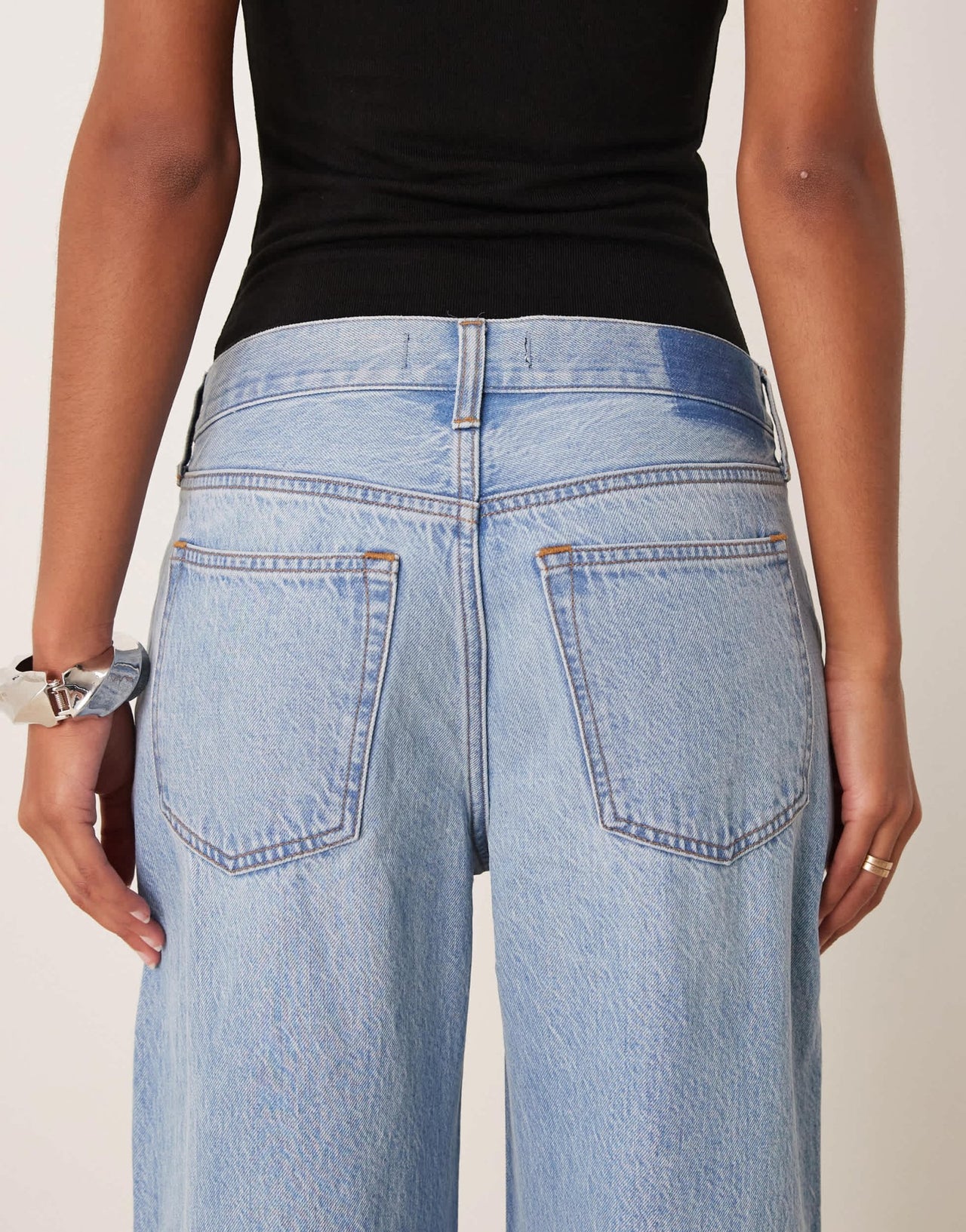 Abercrombie & Fitch ultra loose low rise jeans in light blue - ASOS Sample Sale EU Store