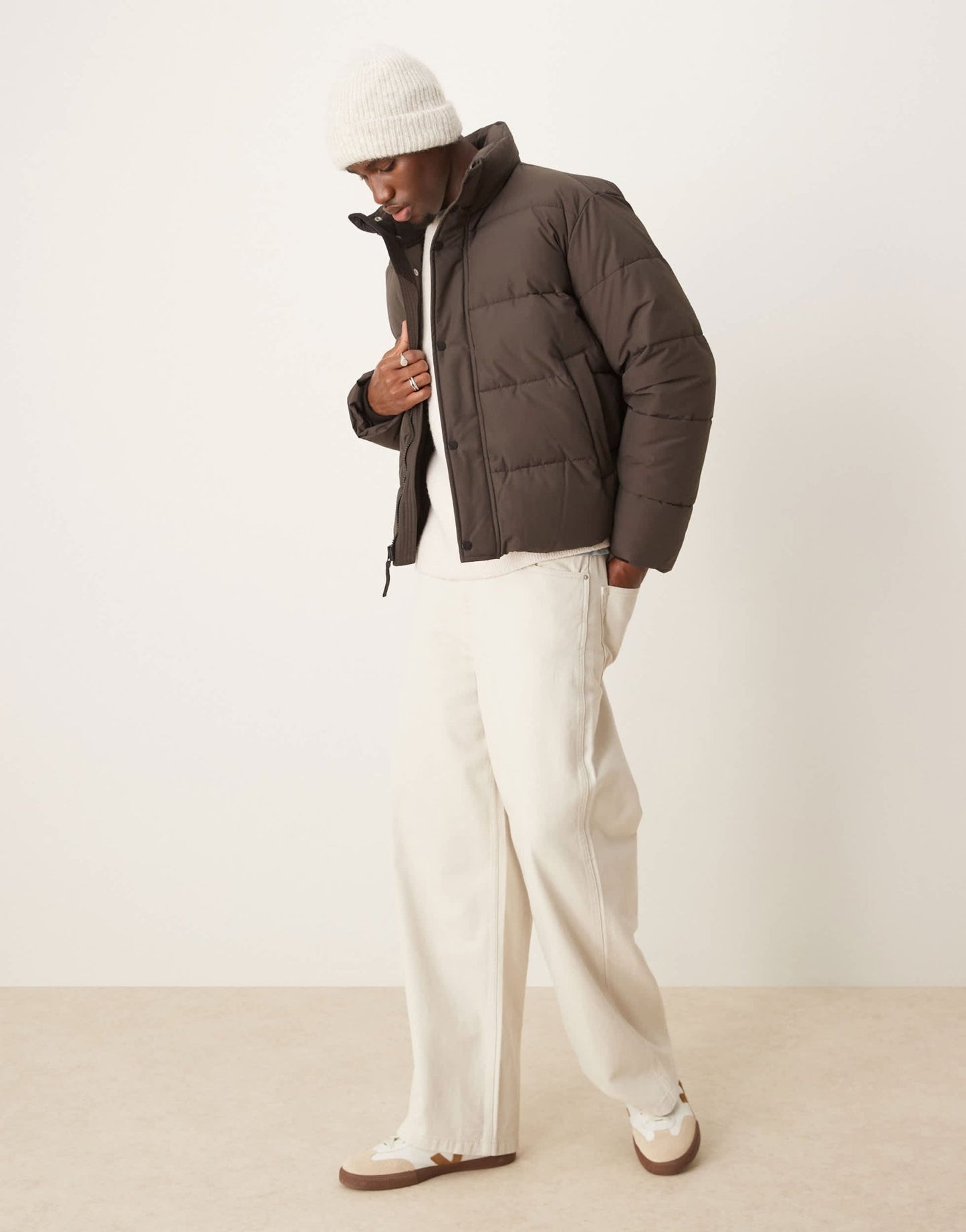 Abercrombie & Fitch ultra puffer jacket in brown - ASOS Sample Sale EU Store